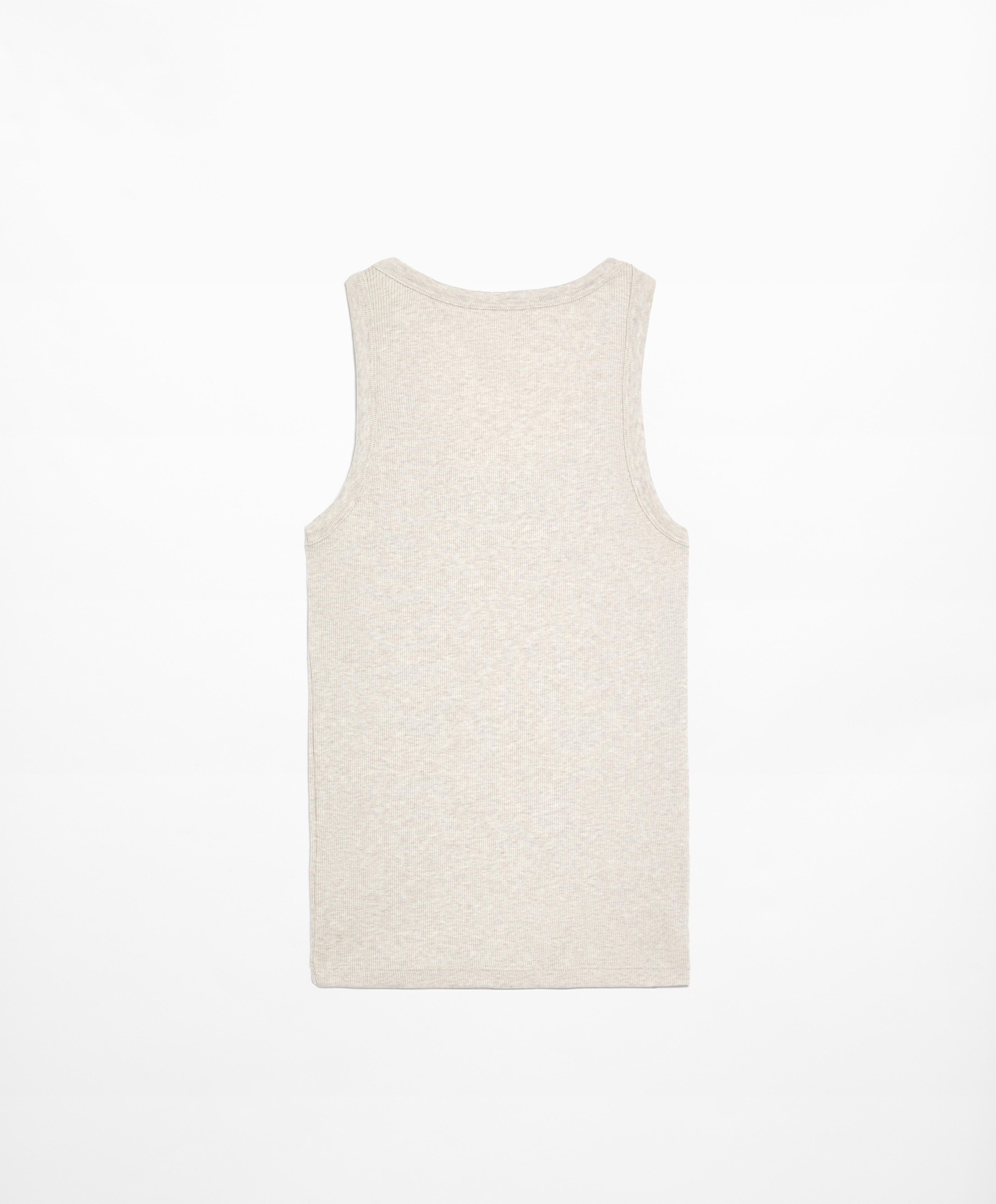 Rib vest top with cotton and modal - Sale