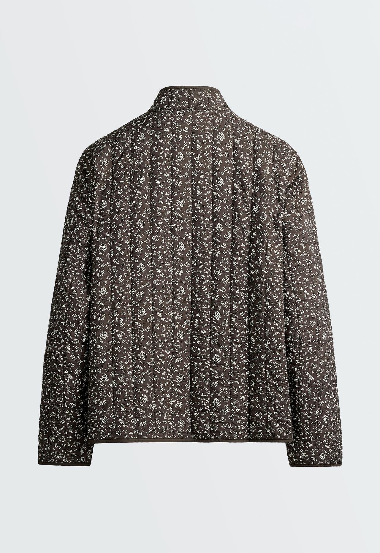 FELLEX® AEROGEL floral water-repellent midi padded jacket — Purplish brown