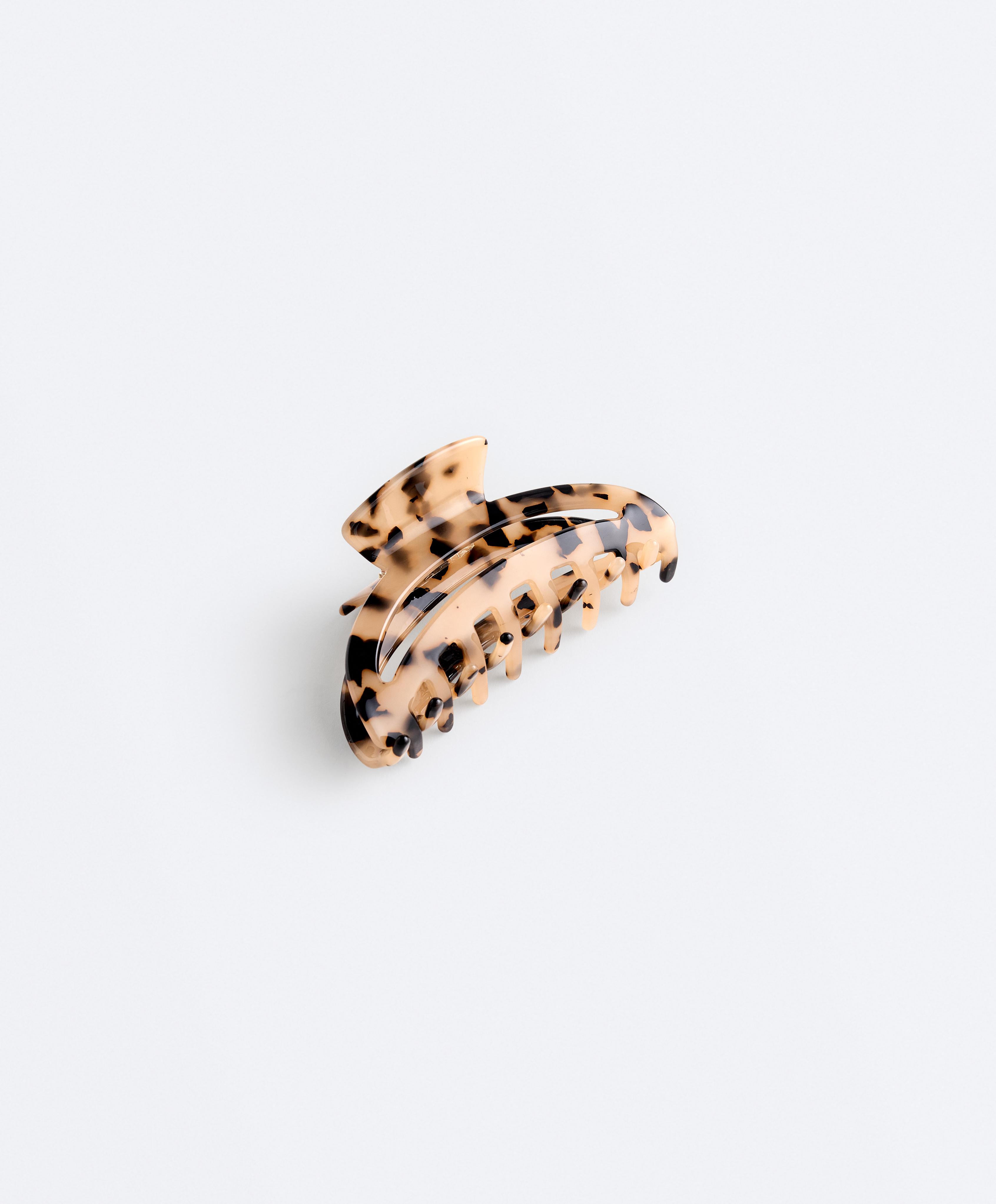 Large tortoiseshell hair clip — BLACK