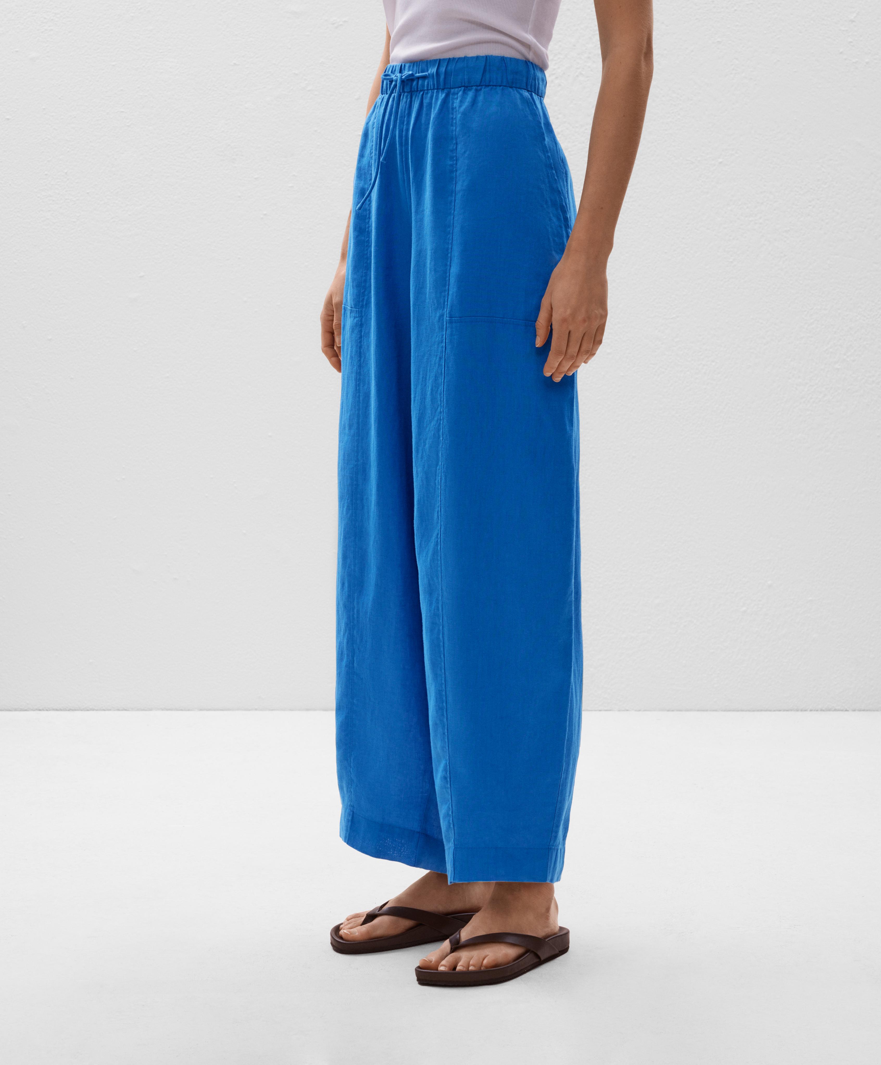 Pantalon barrel 100 % lin Pantalon barrel 100 % lin