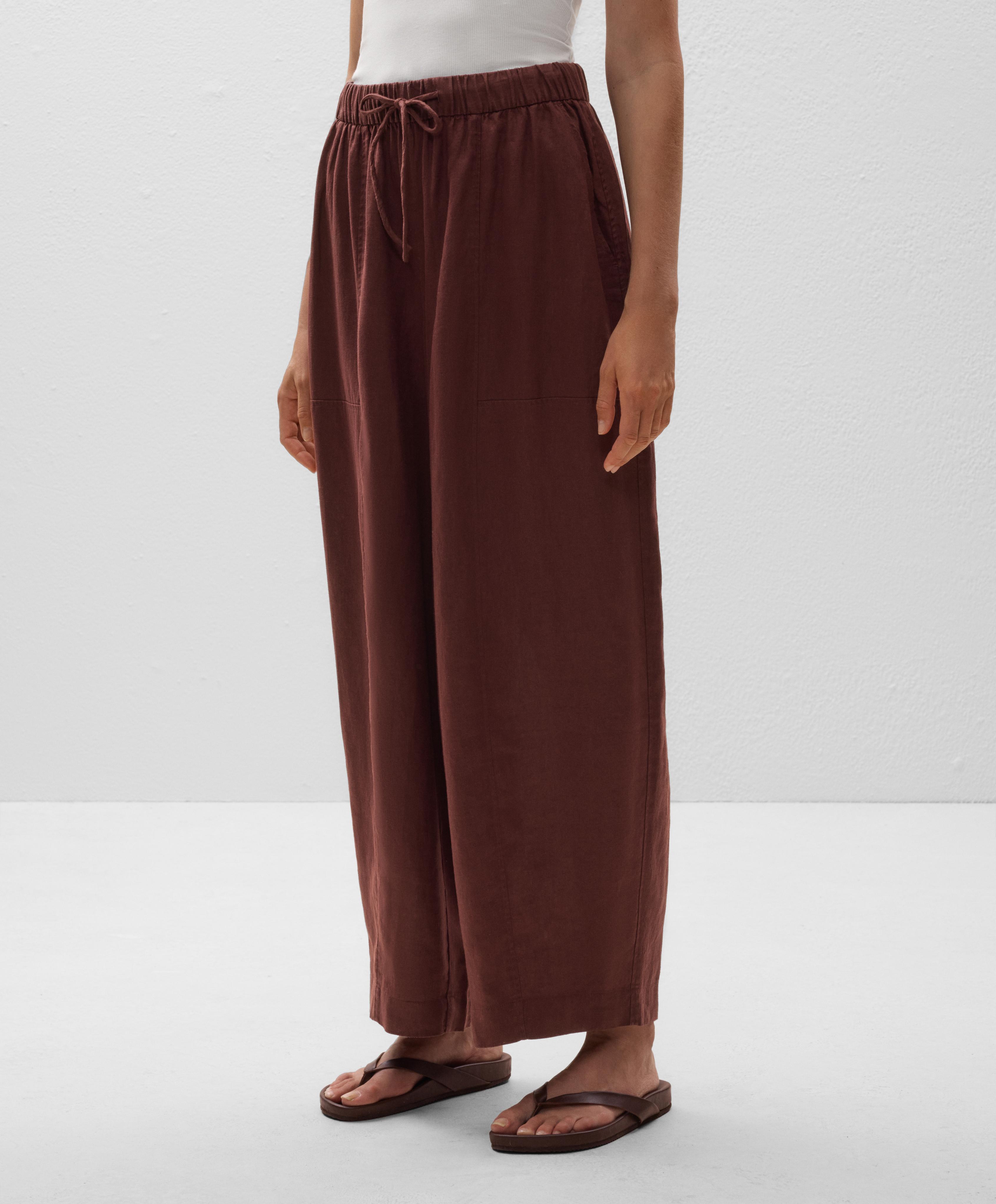100% Linen Barrel Leg Trousers 100% Linen Barrel Leg Trousers