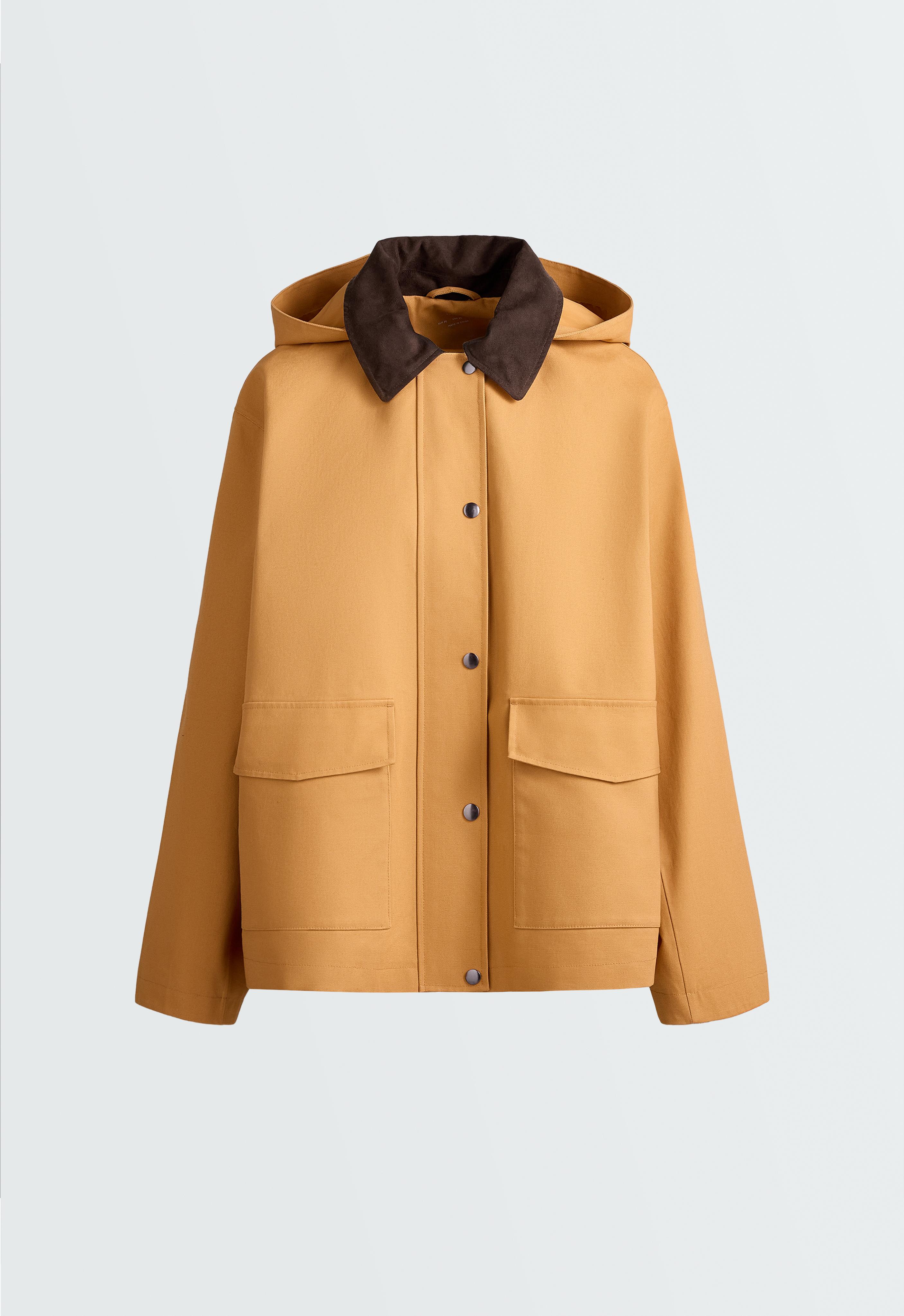 10k waterproof 100% cotton canvas jacket — MUSTARD