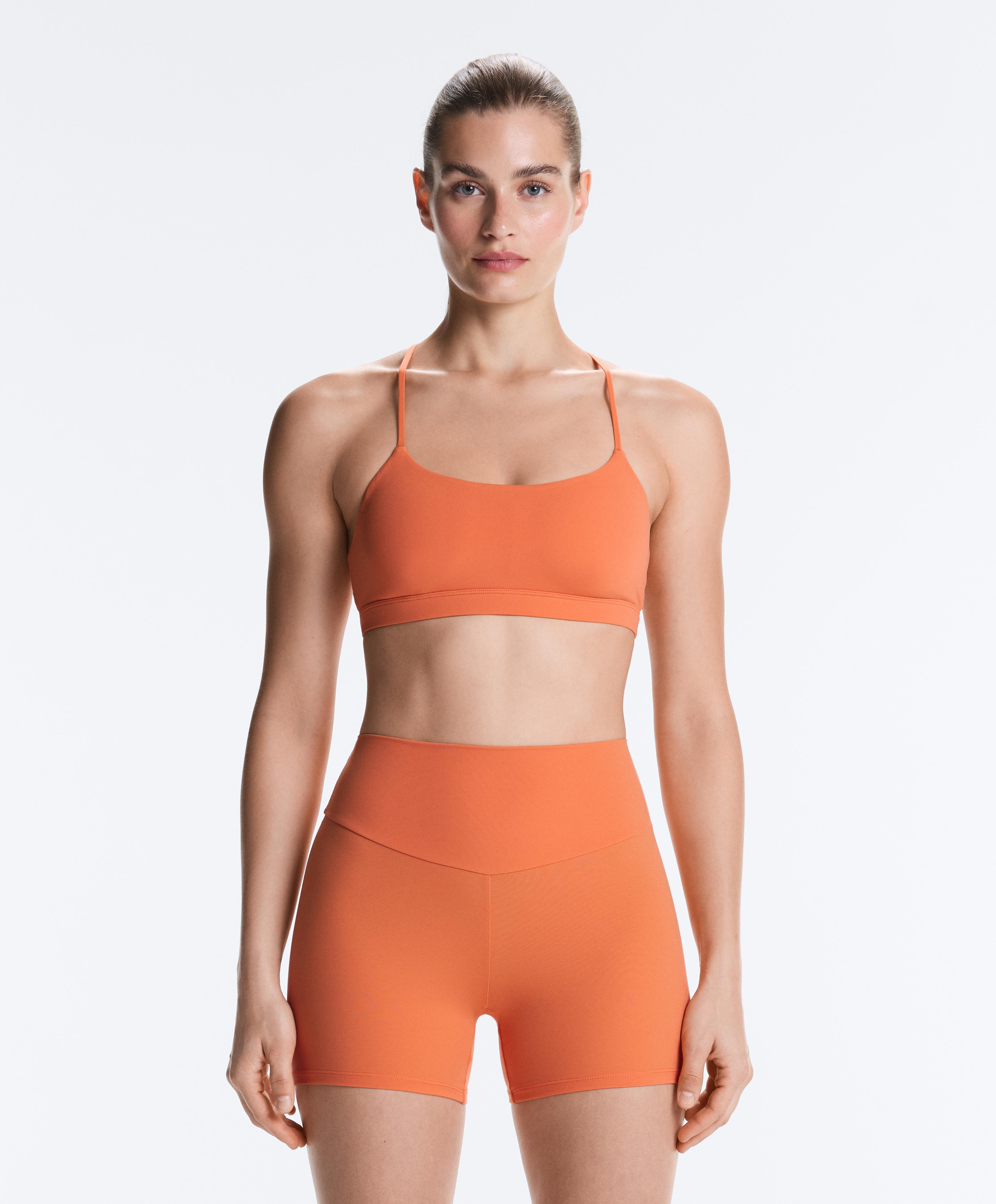Low-support Comfortlux sports bra with straps — WASHED ORANGE