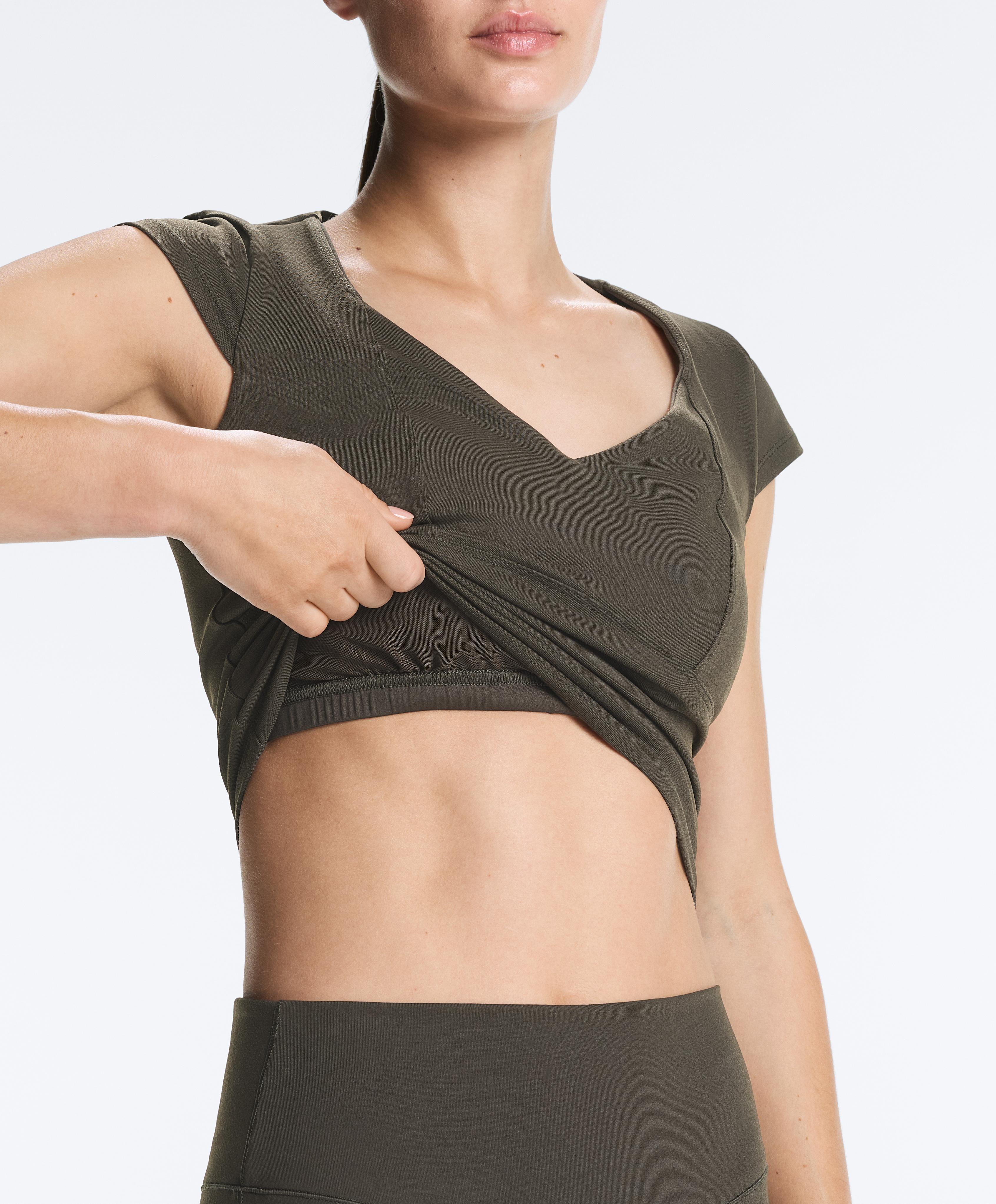 Evermove short-sleeved Tank top — BROWN