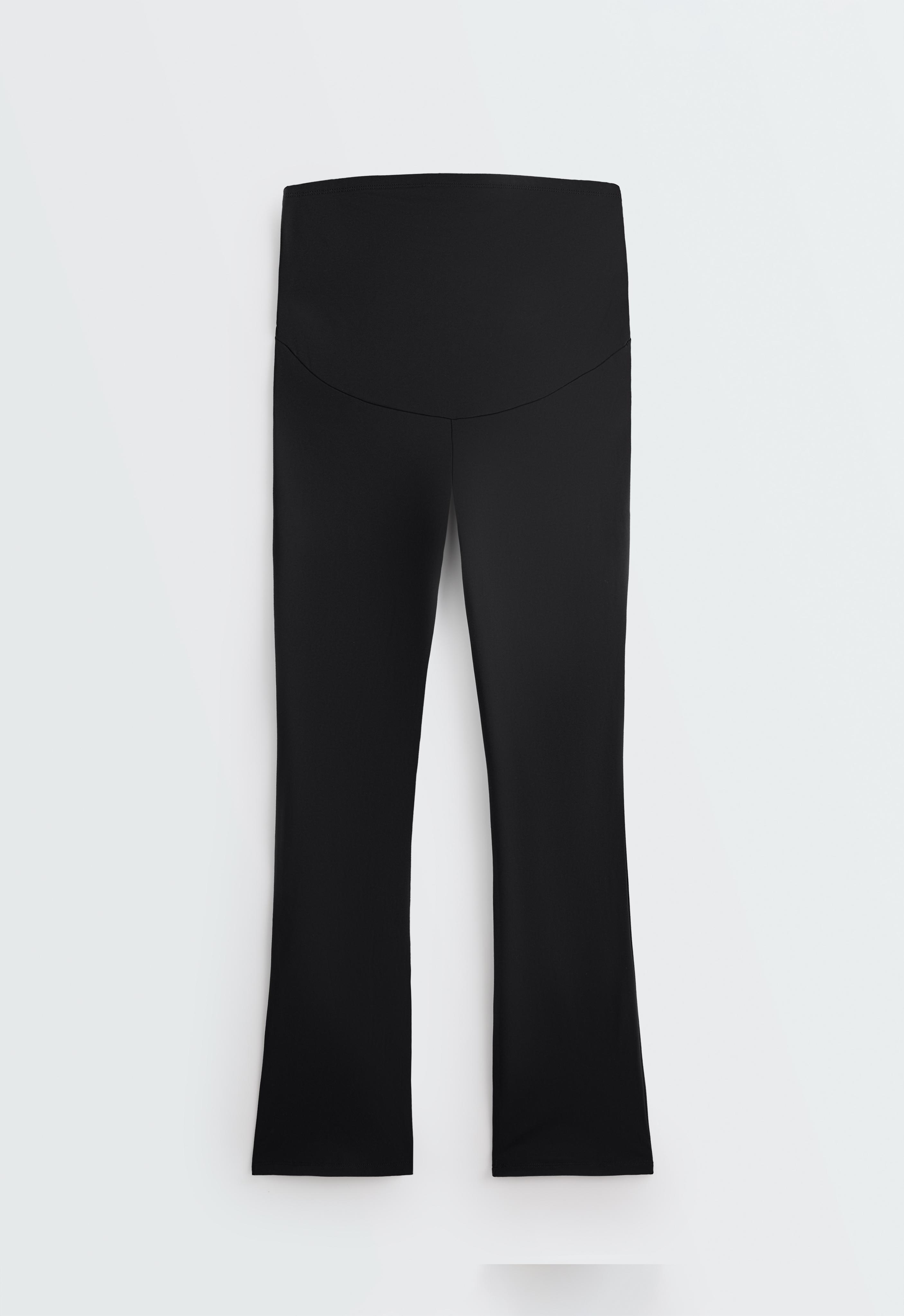 Maternity Comfortlux flare trousers — BLACK