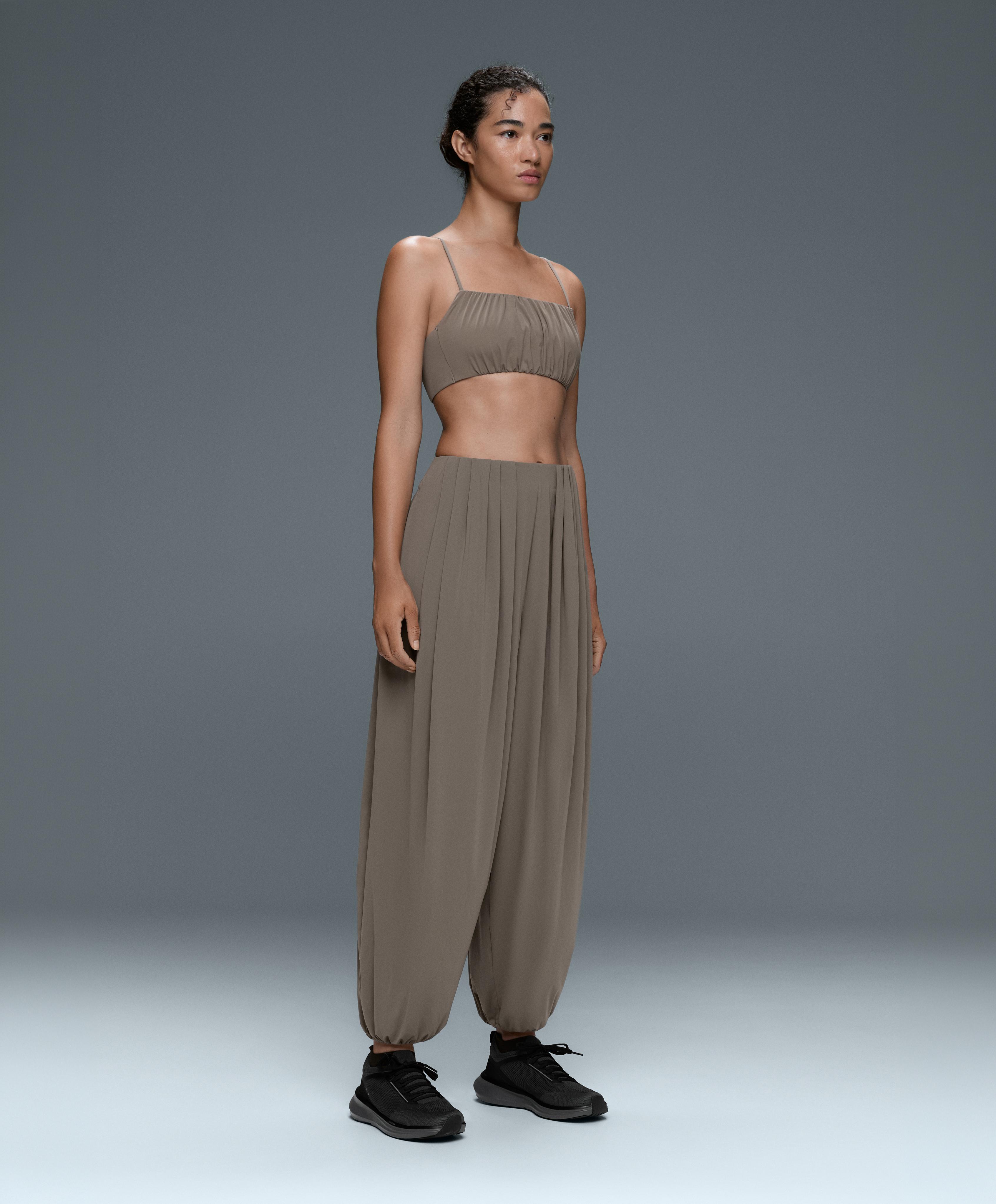 Light Touch pleated joggers — KHAKI-GREY
