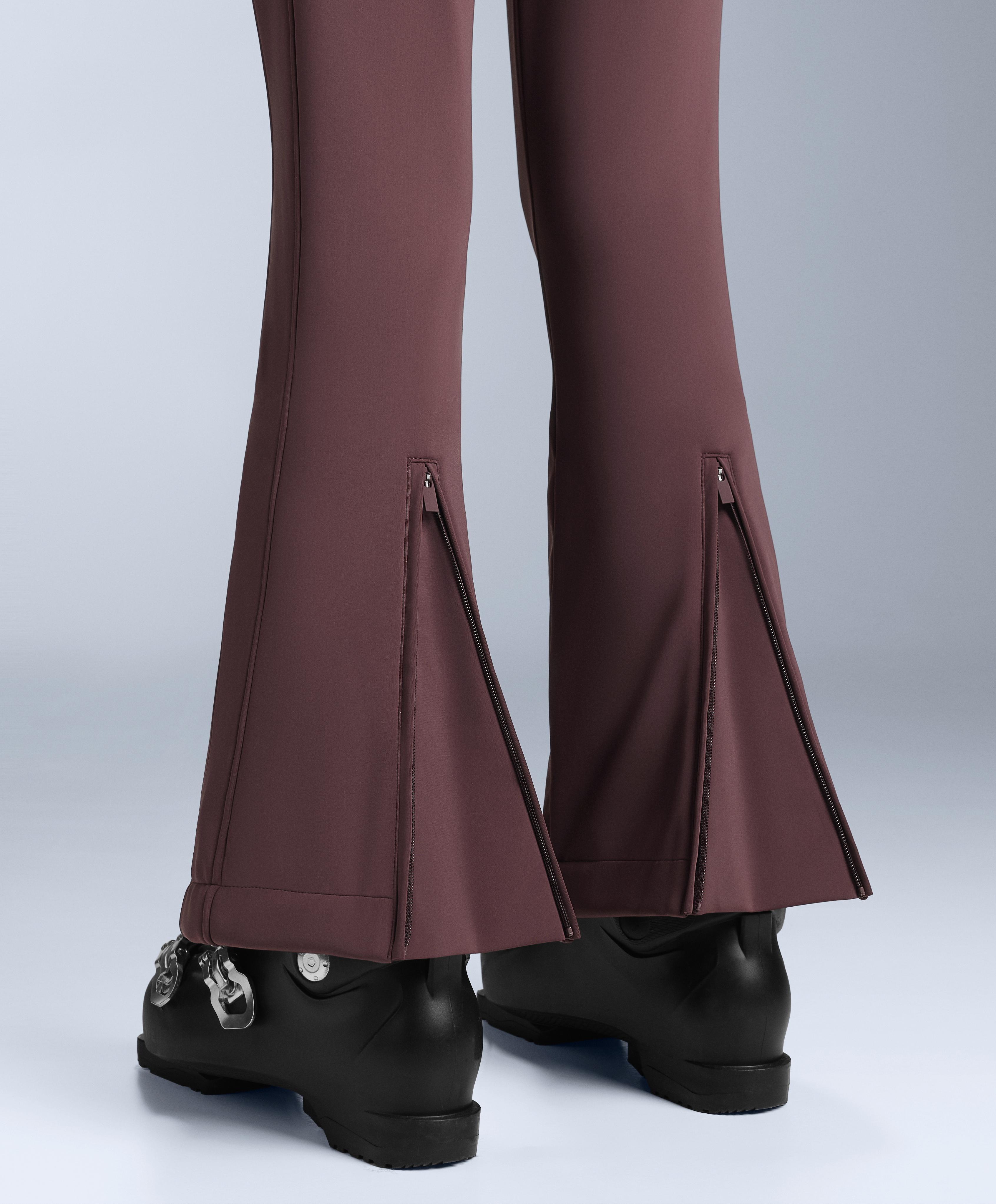 MINARDI PIUME SKI water-resistant padded jumpsuit with 80% down and 20% feather filling — DARK WINE RED