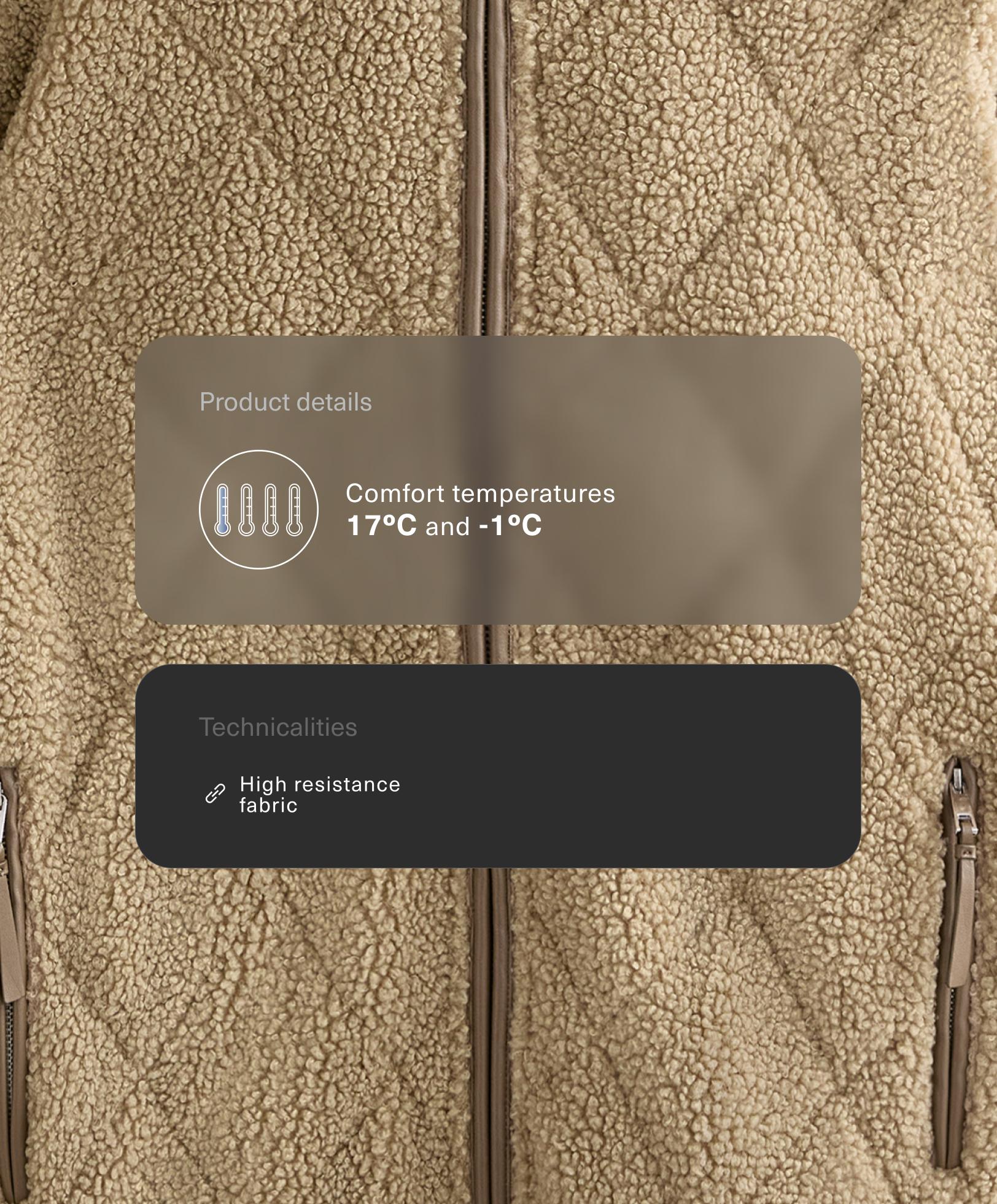 Diamond quilted faux-shearling jacket