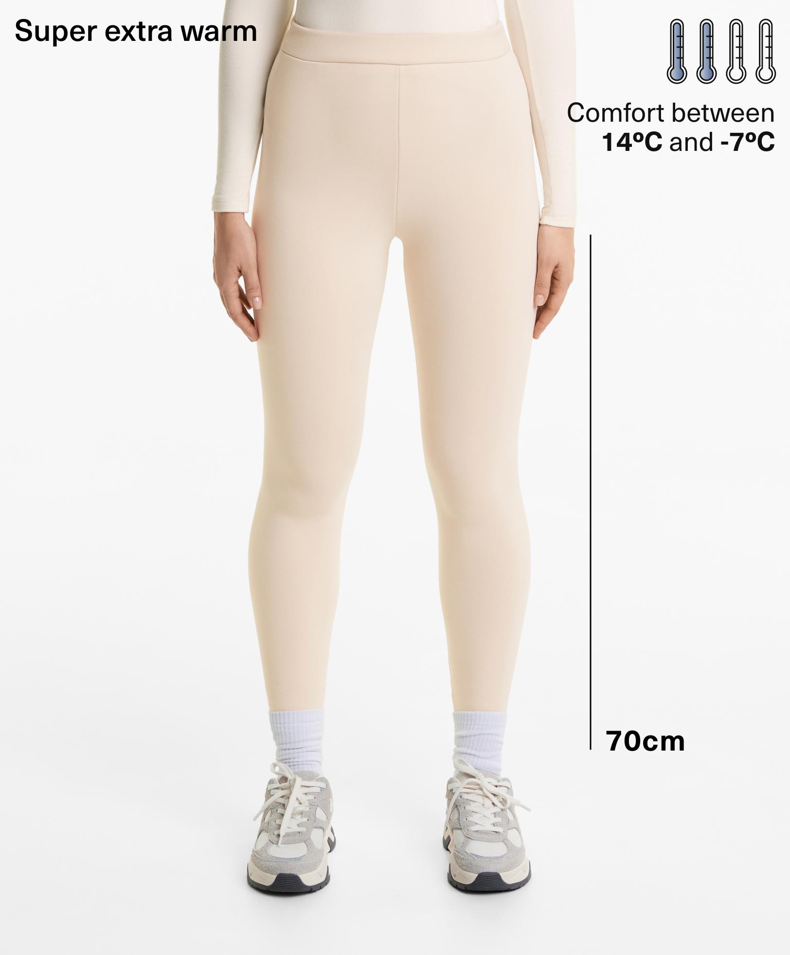 Super-extra-warm seamless 70cm high-rise ankle-length leggings - Sale