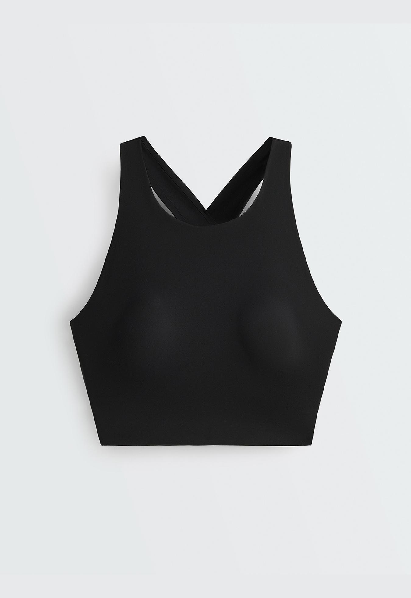 Light Touch crossover back tank top — BLACK