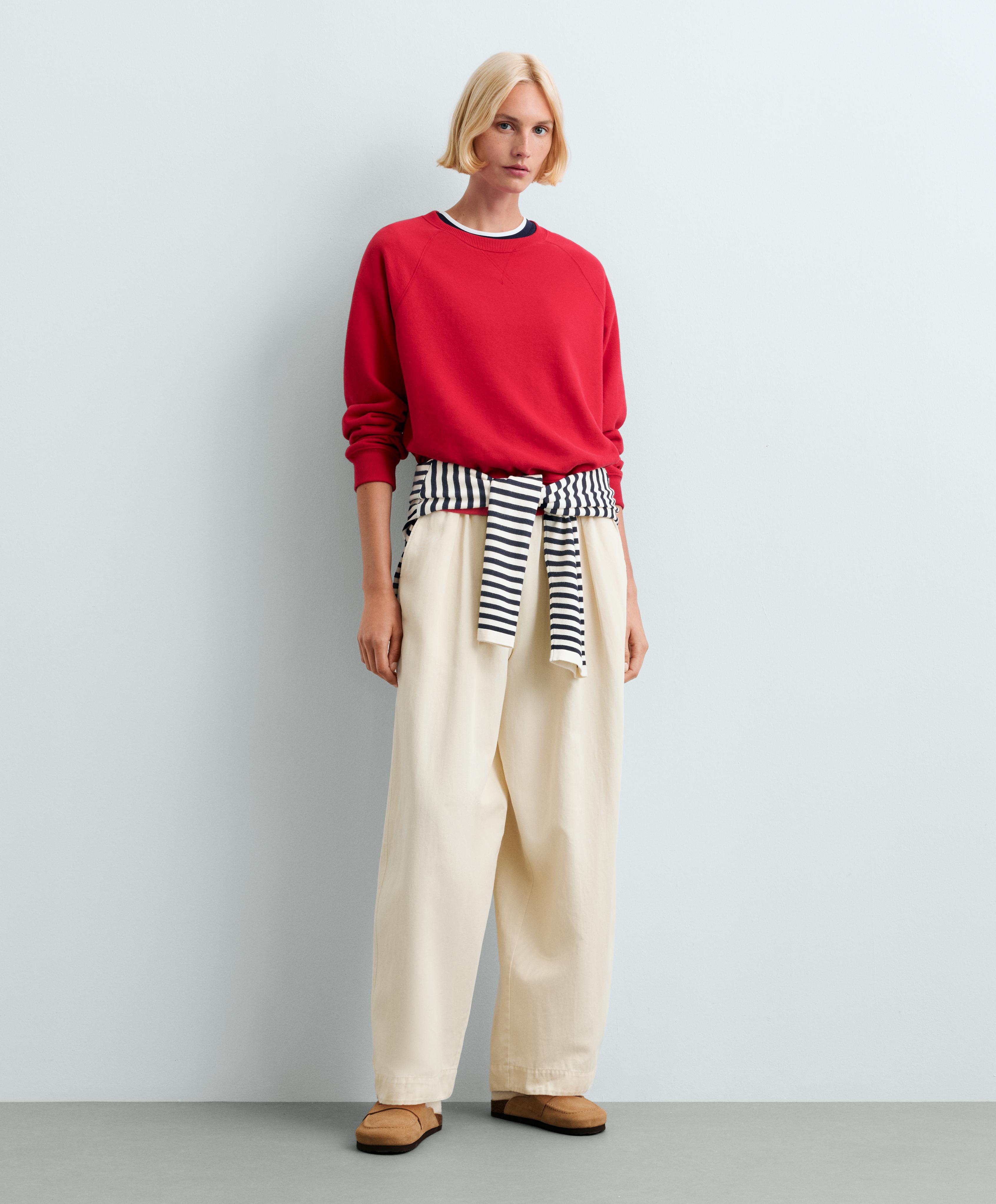 Marl cotton-blend fleece crew-neck sweatshirt Marl cotton-blend fleece crew-neck sweatshirt