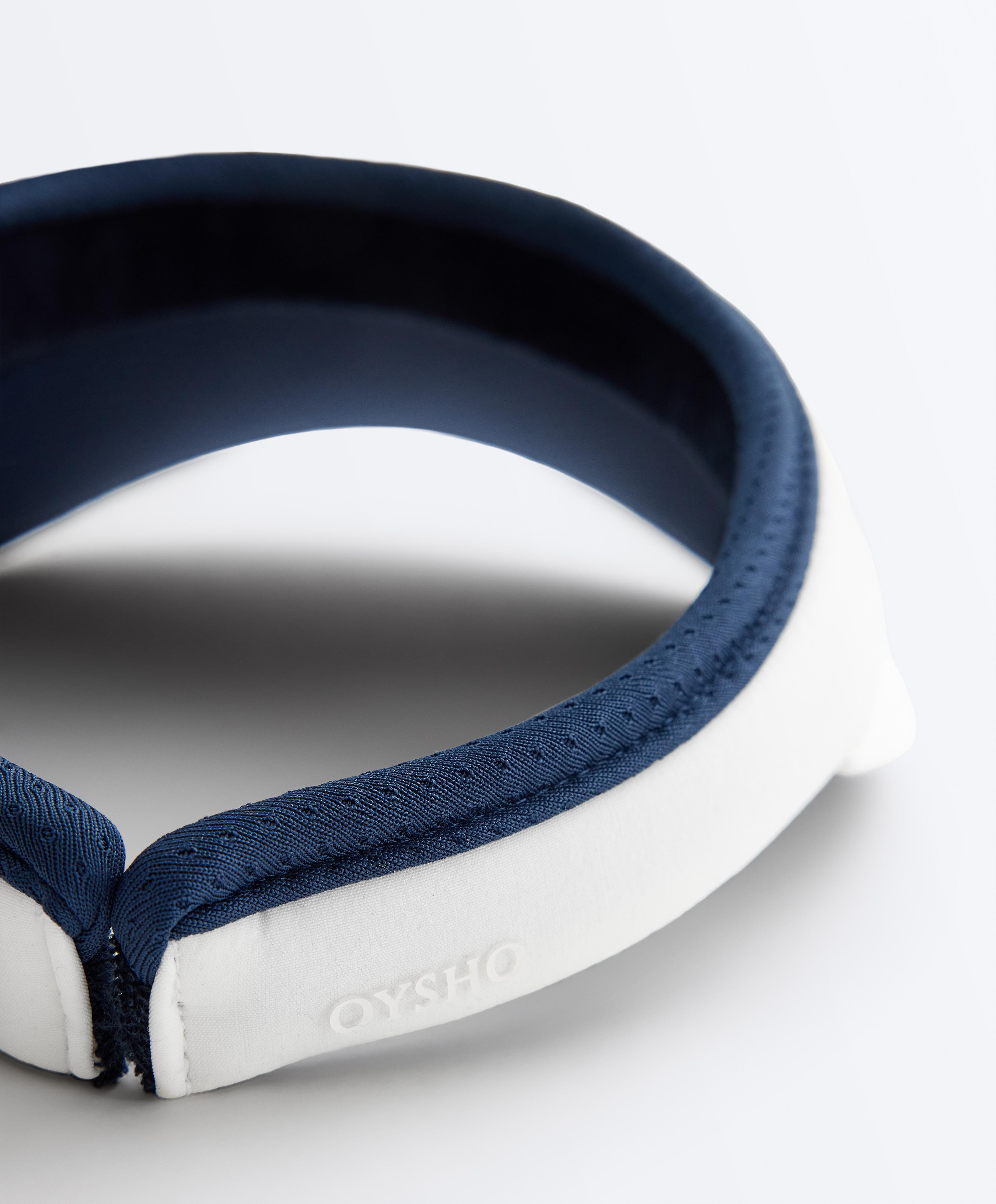 Contrast sports visor — WHITE