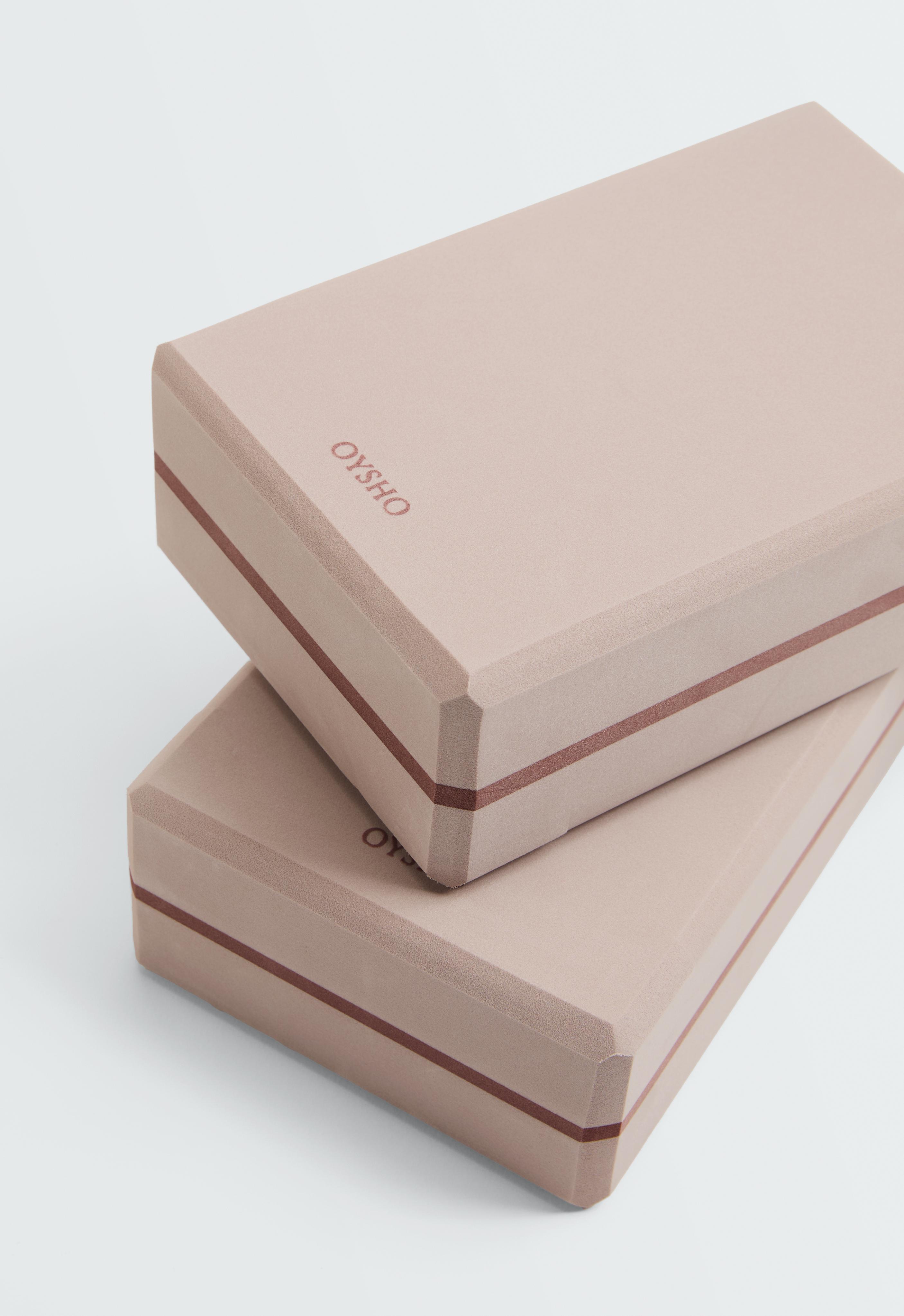 Yoga block pack — BEIGE-PINK
