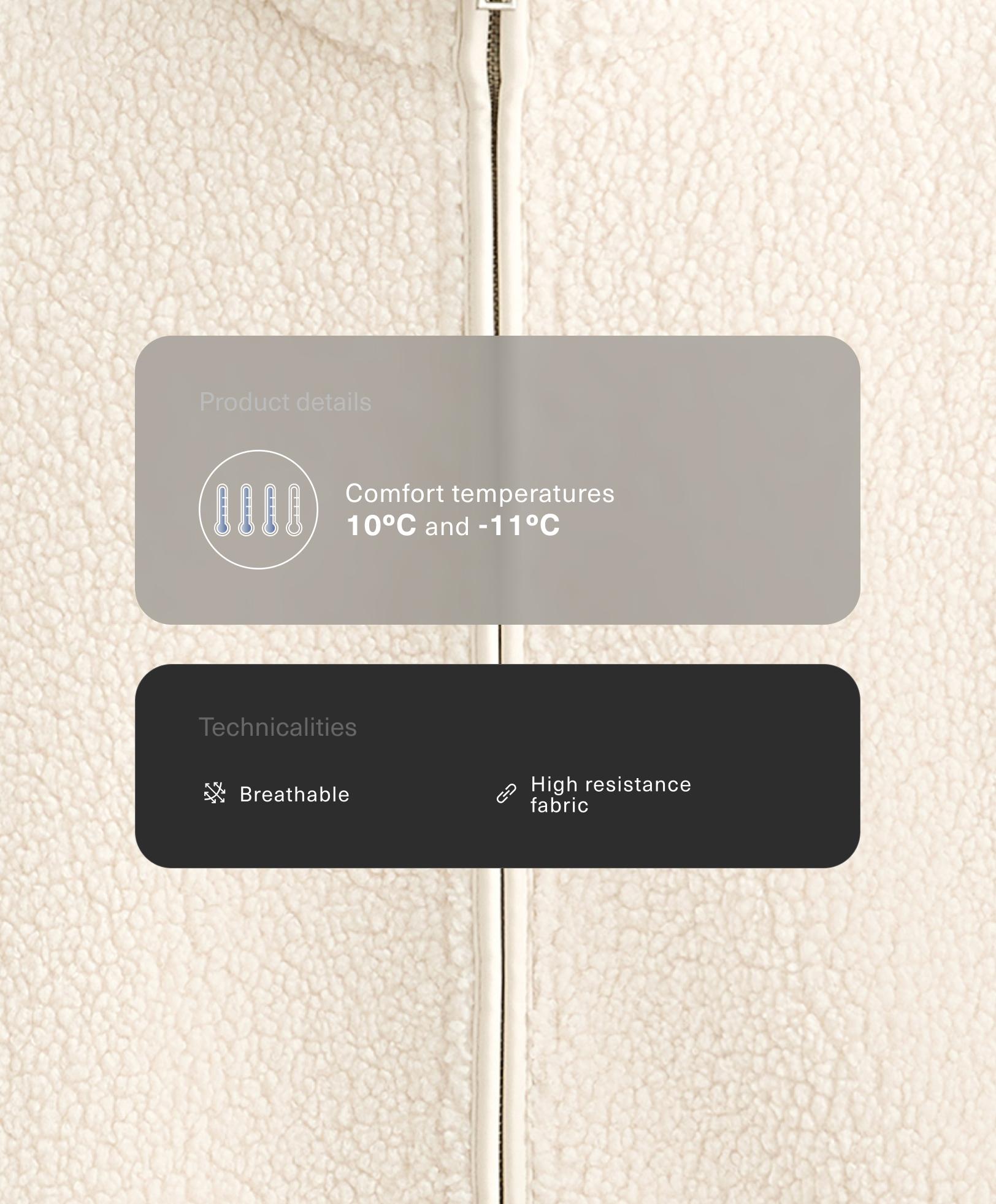 Casaco em imitação de pelo de ovelha - Saldos