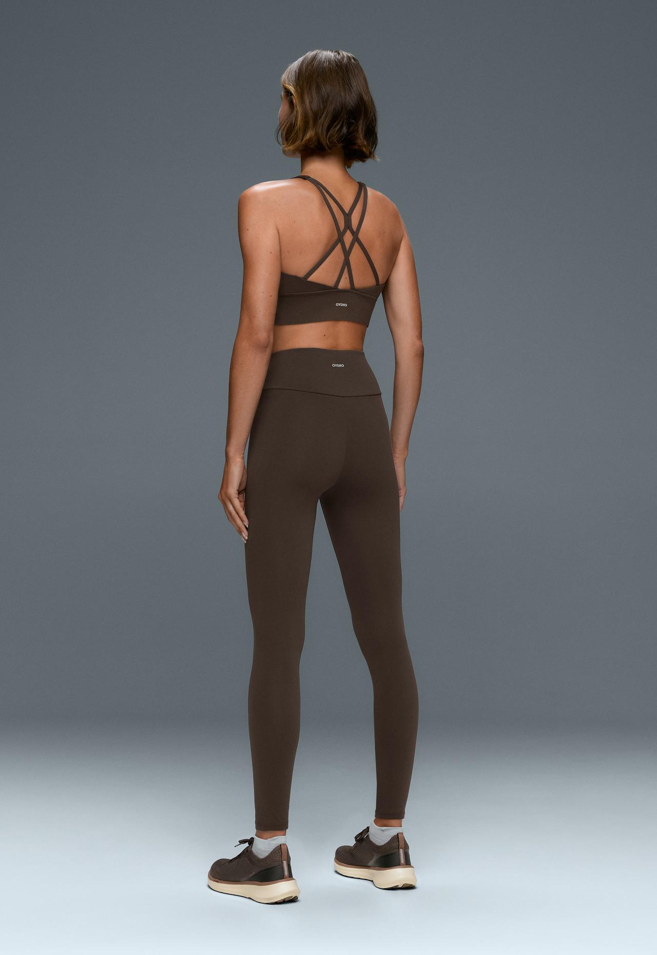 Ankle-length High rise Comfortlux leggings — BROWN