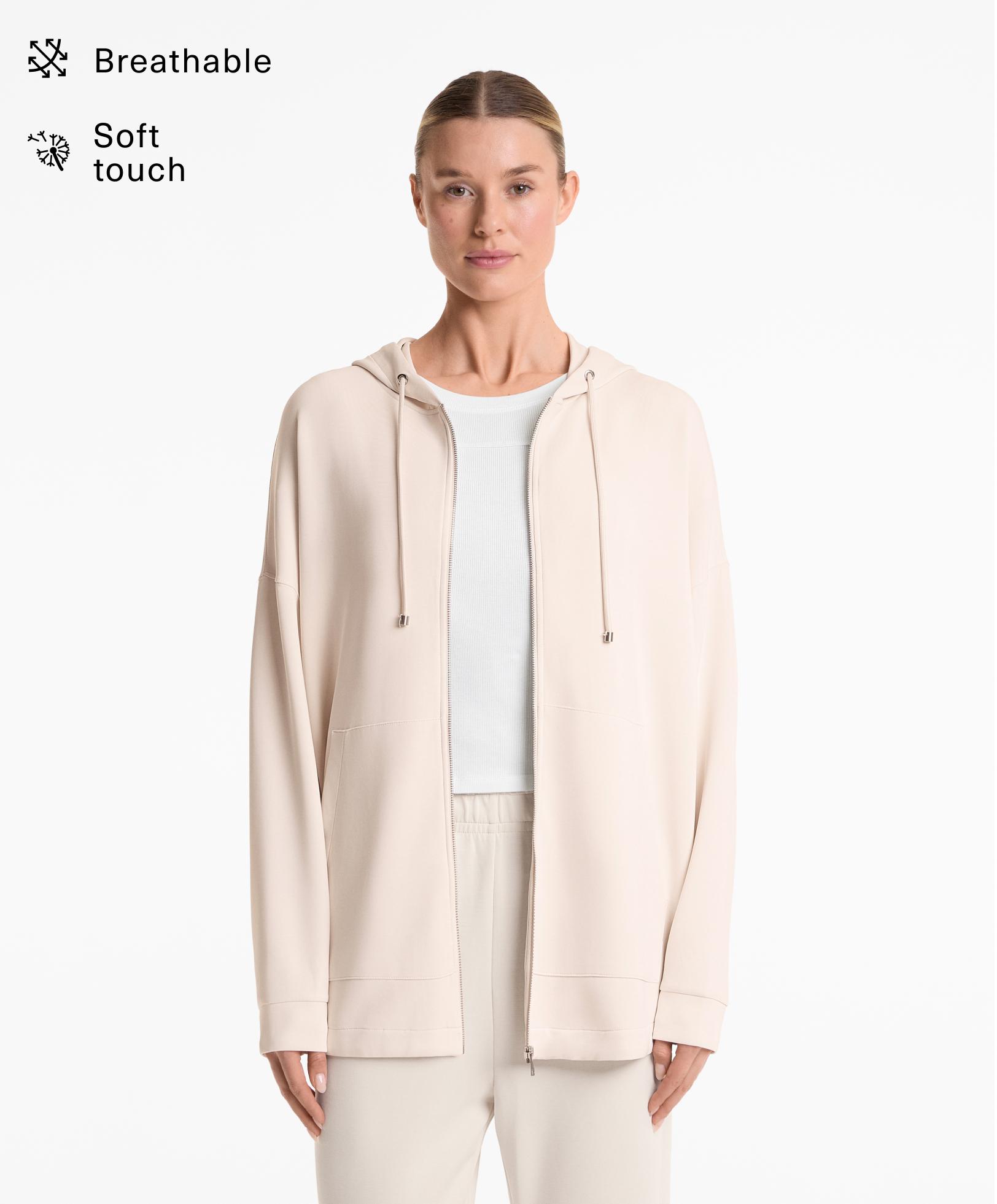 Oversize jacket with modal