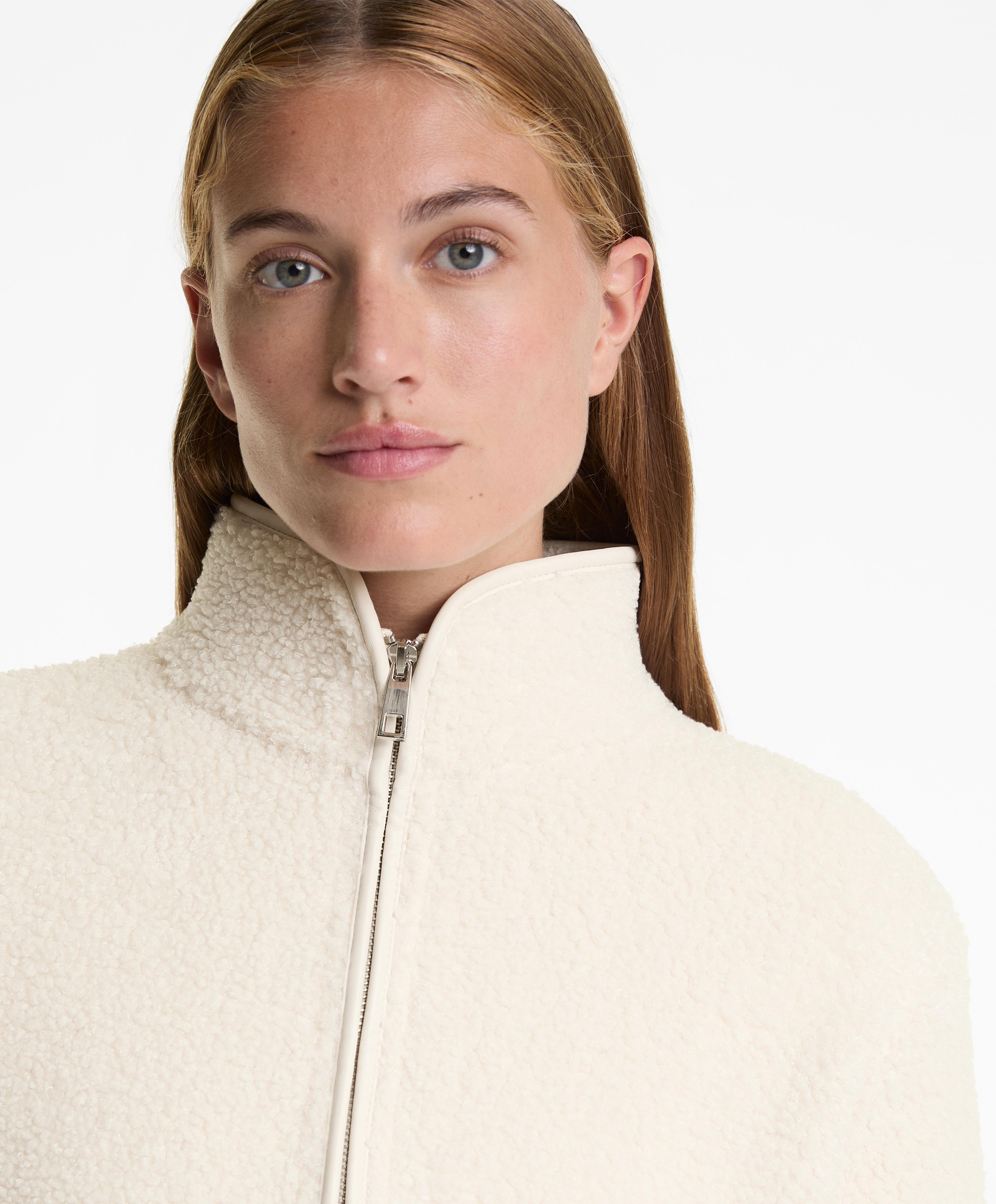 Faux-shearling jacket — ECRU