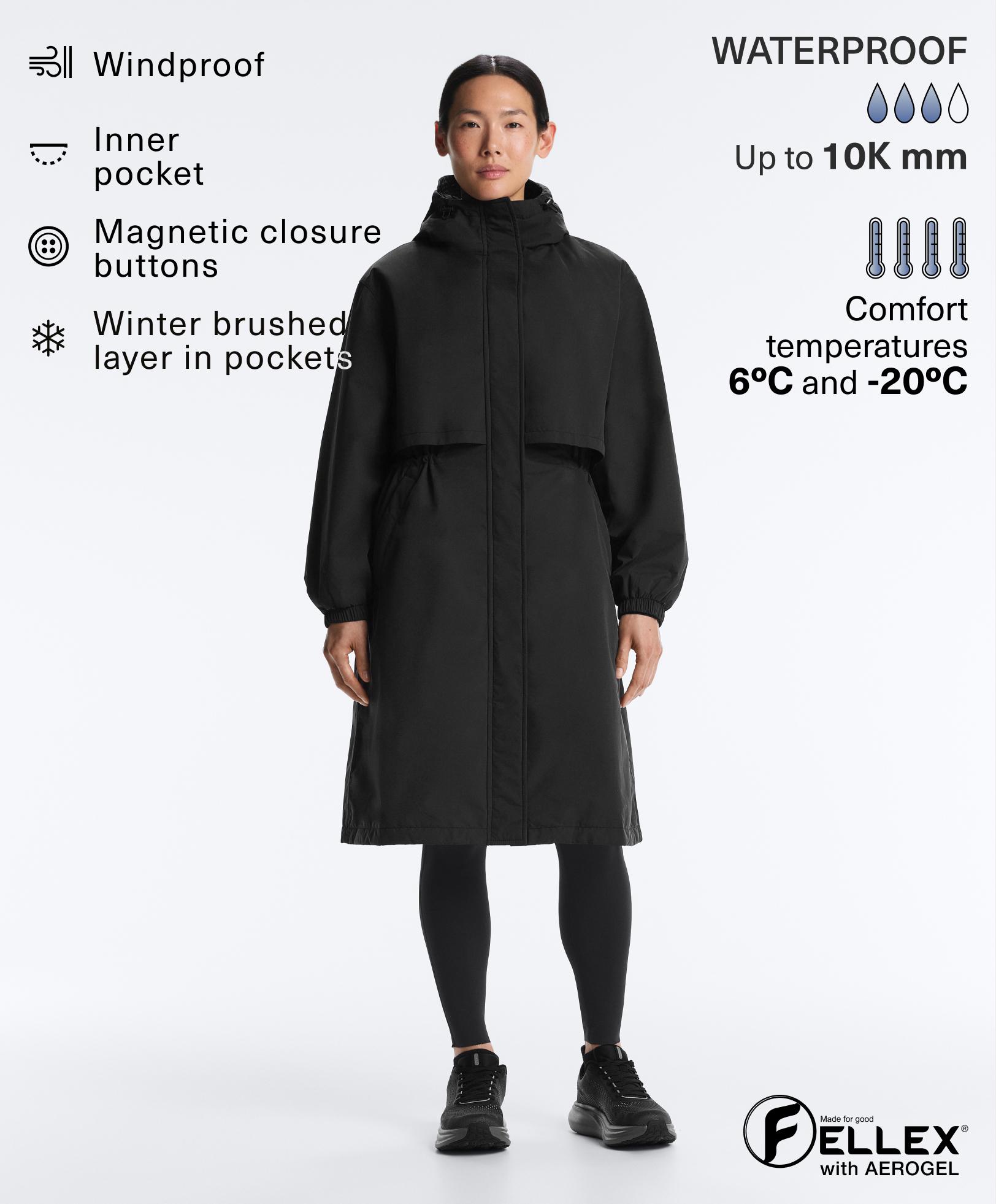 Lange, gesteppte, wasserdichte 10k Jacke FELLEX® mit AEROGEL Lange, gesteppte, wasserdichte 10k Jacke FELLEX® mit AEROGEL