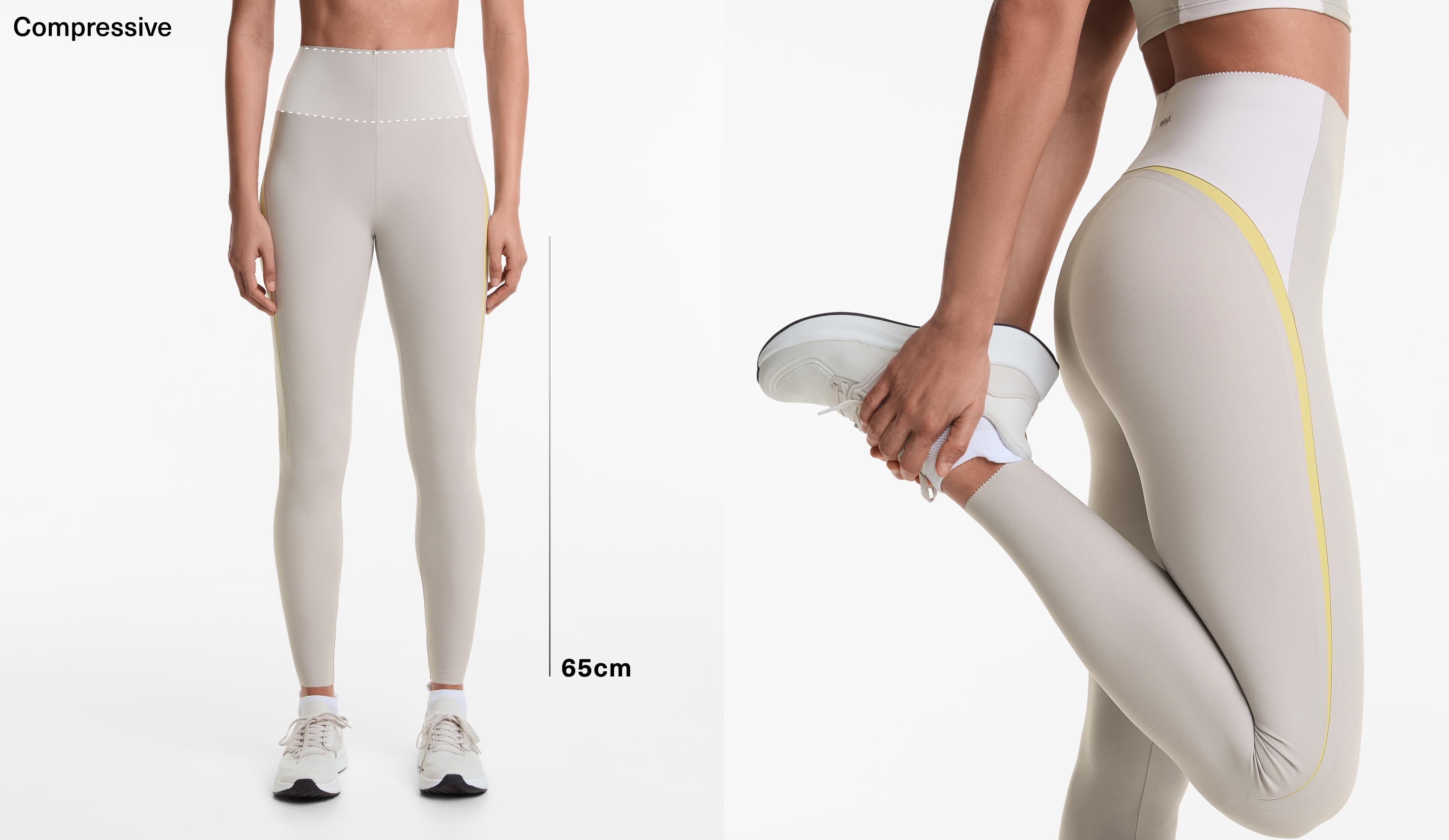 Compressive core control 65cm ankle-length leggings