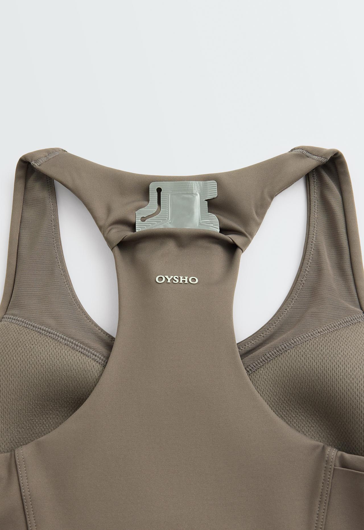 Rapid Dry medium support sports bra with pockets — CHARCOAL GREY