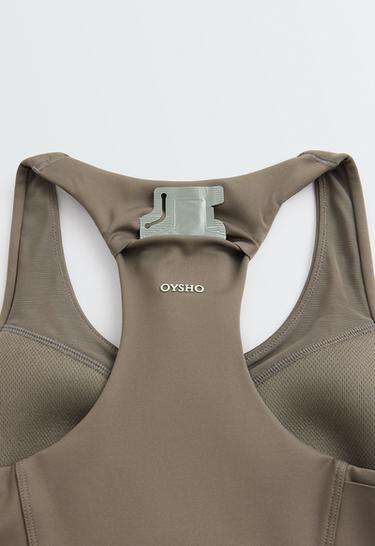 Rapid Dry medium support sports bra with pockets — CHARCOAL GREY 8