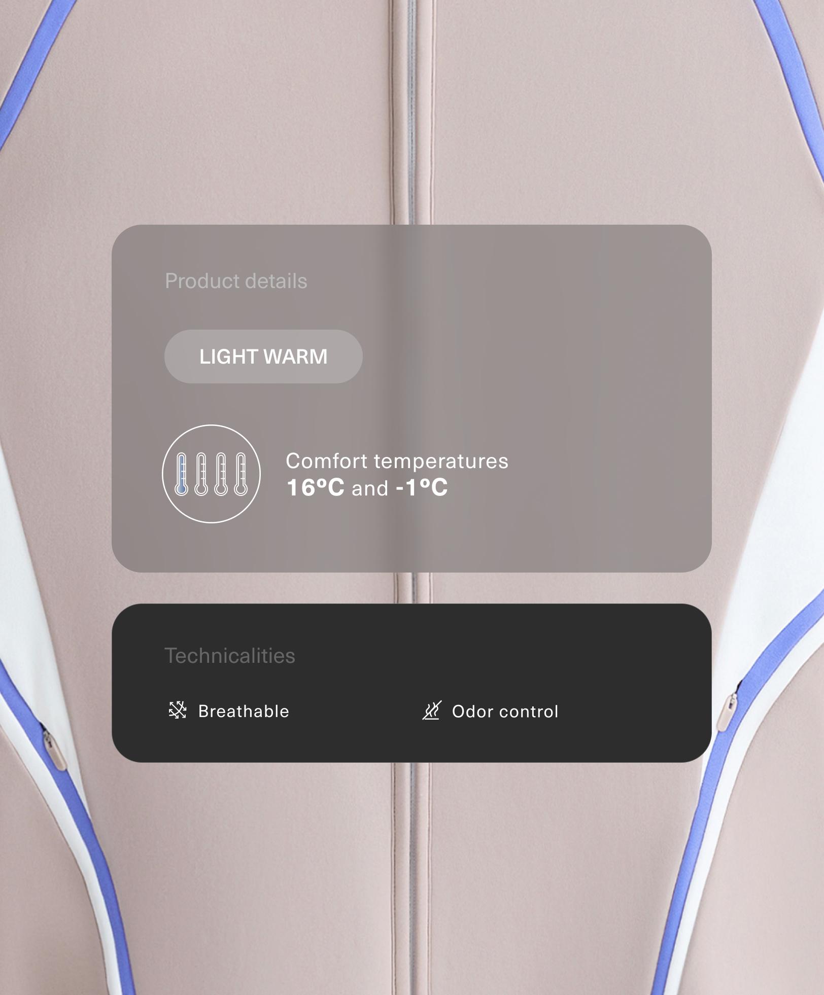 Light warm contrast technical jacket