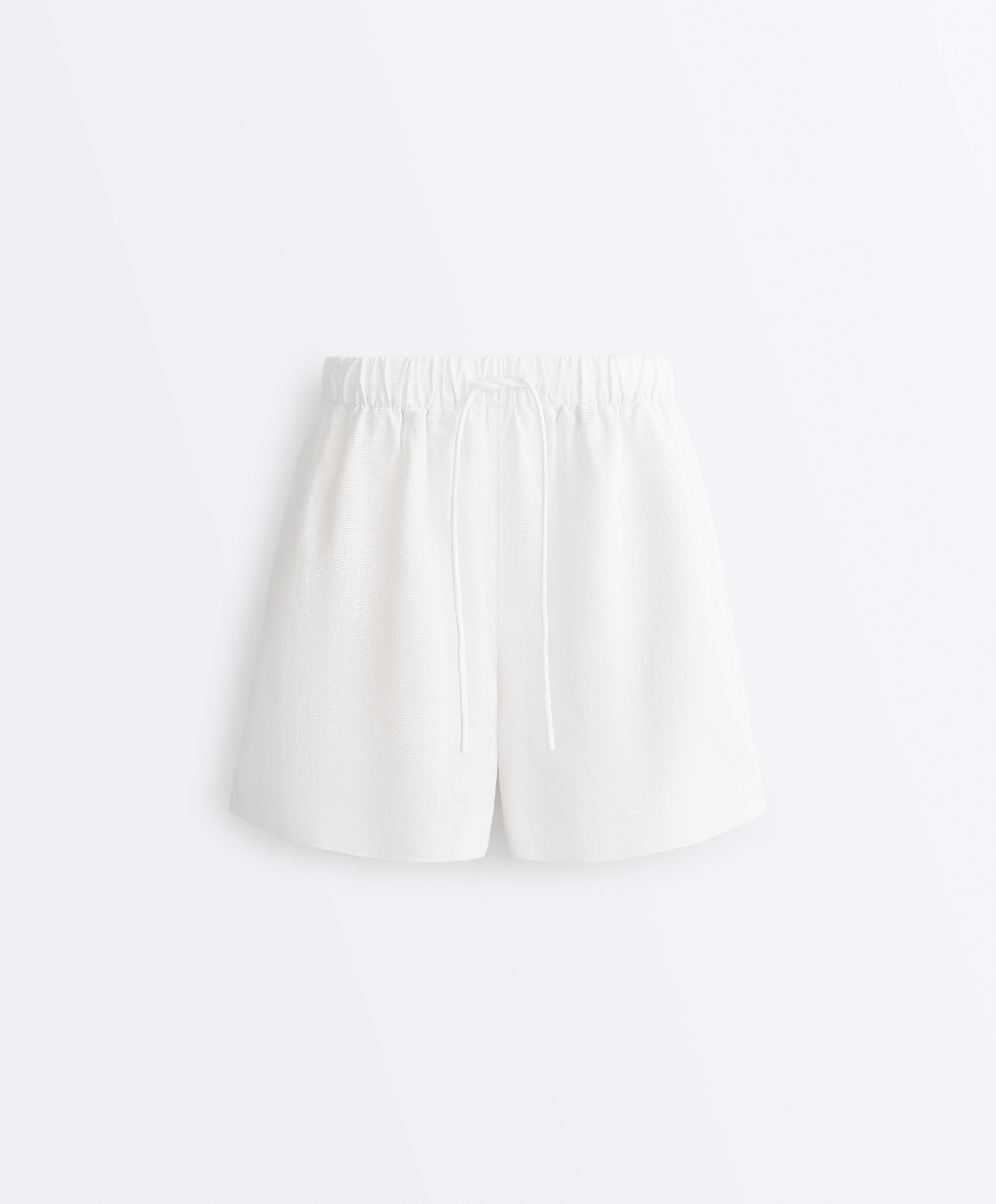 Cotton blend shorts
