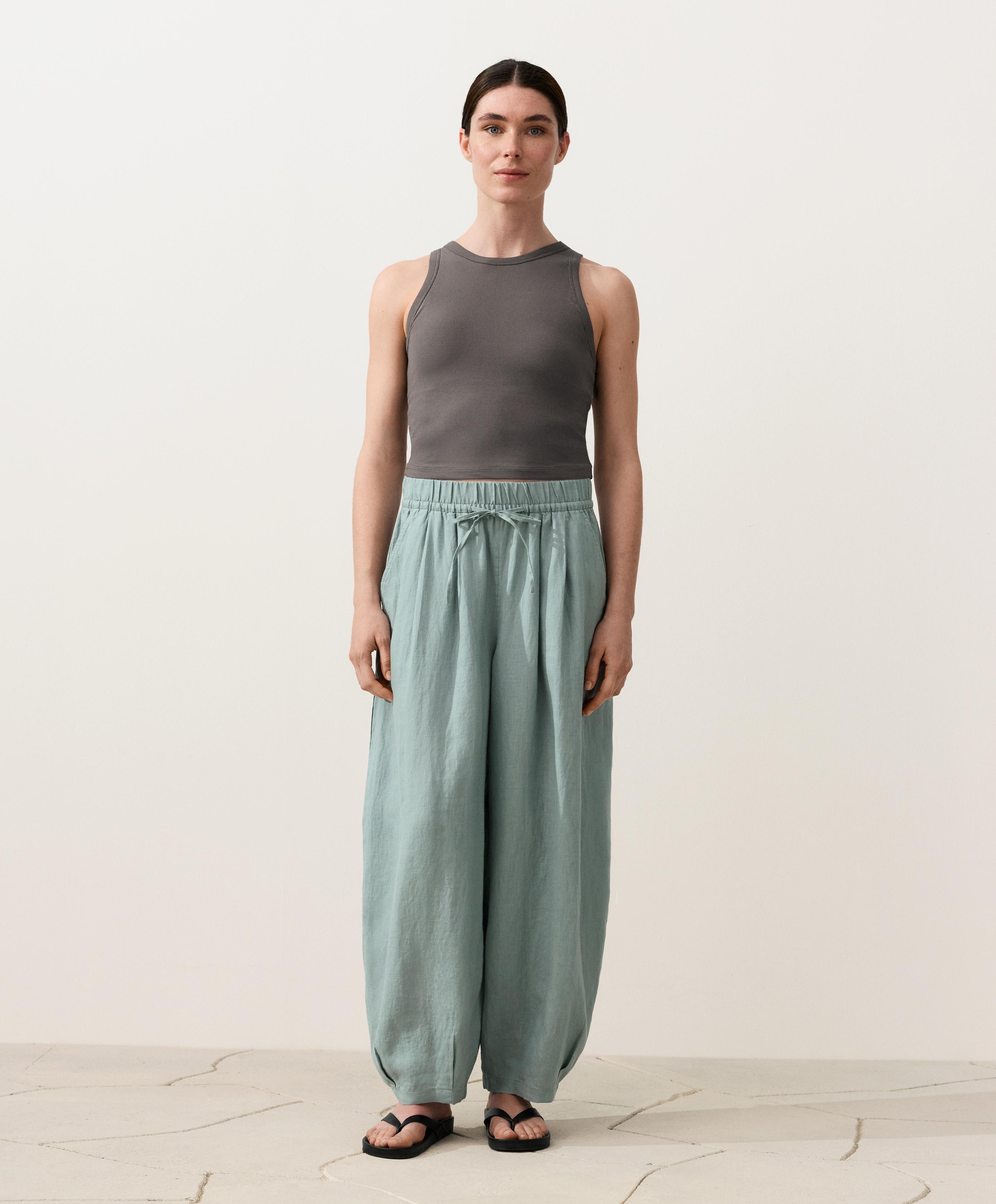 Pantalón balloon 100% lino