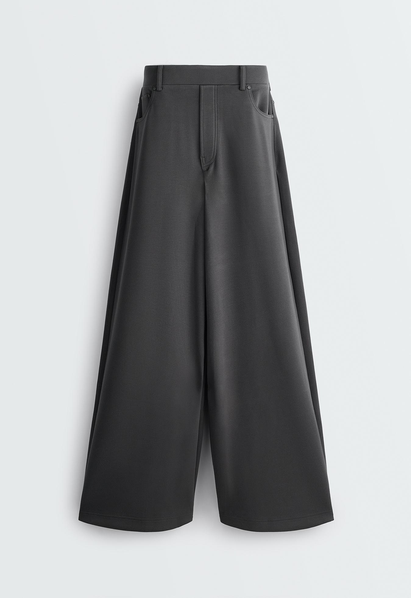 5-pocket wide-leg trousers — DARK ANTHRACITE