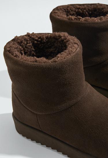 Leather ankle boots — BROWN 6