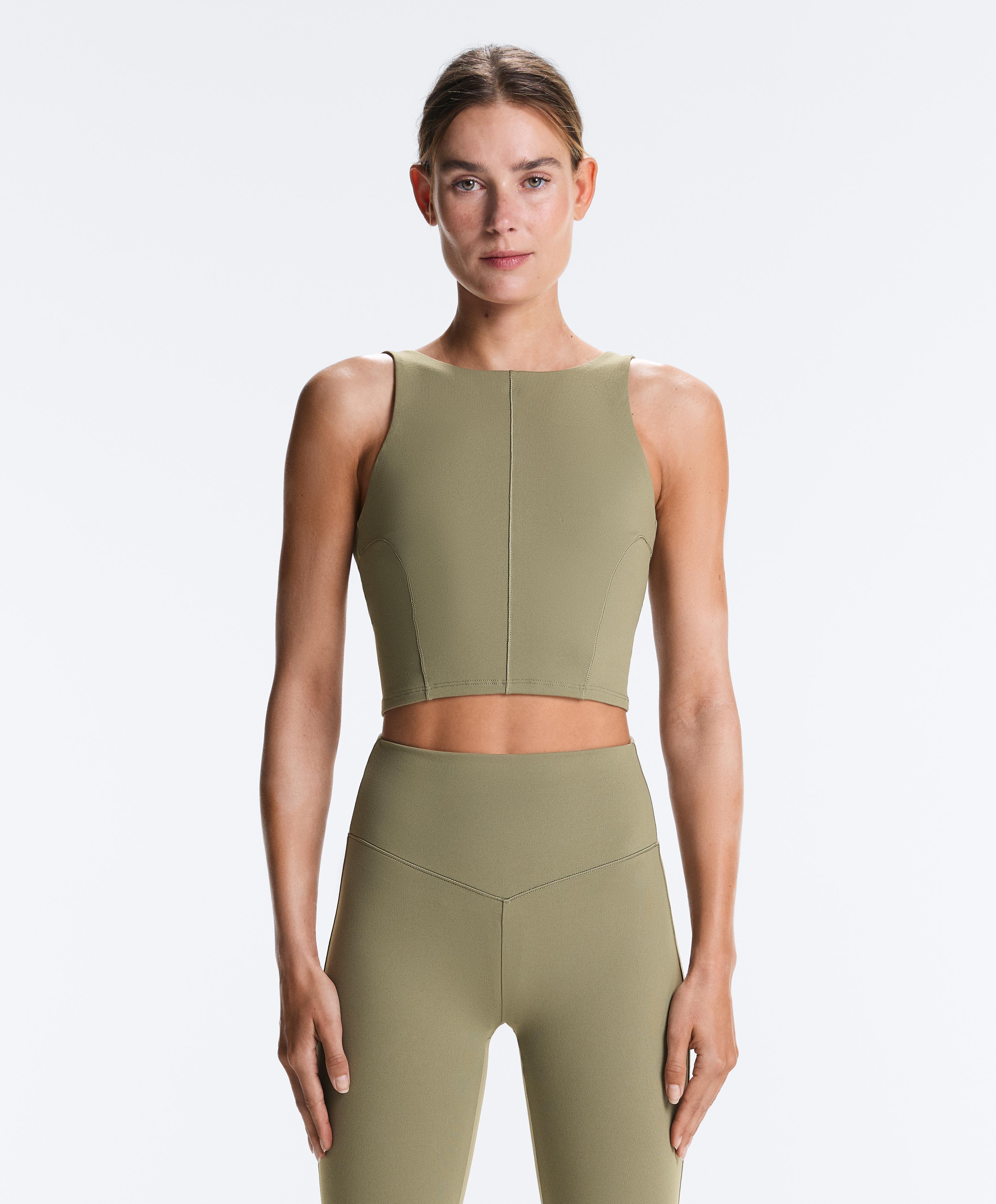 Evermove tank top with straps — WASHED KHAKI