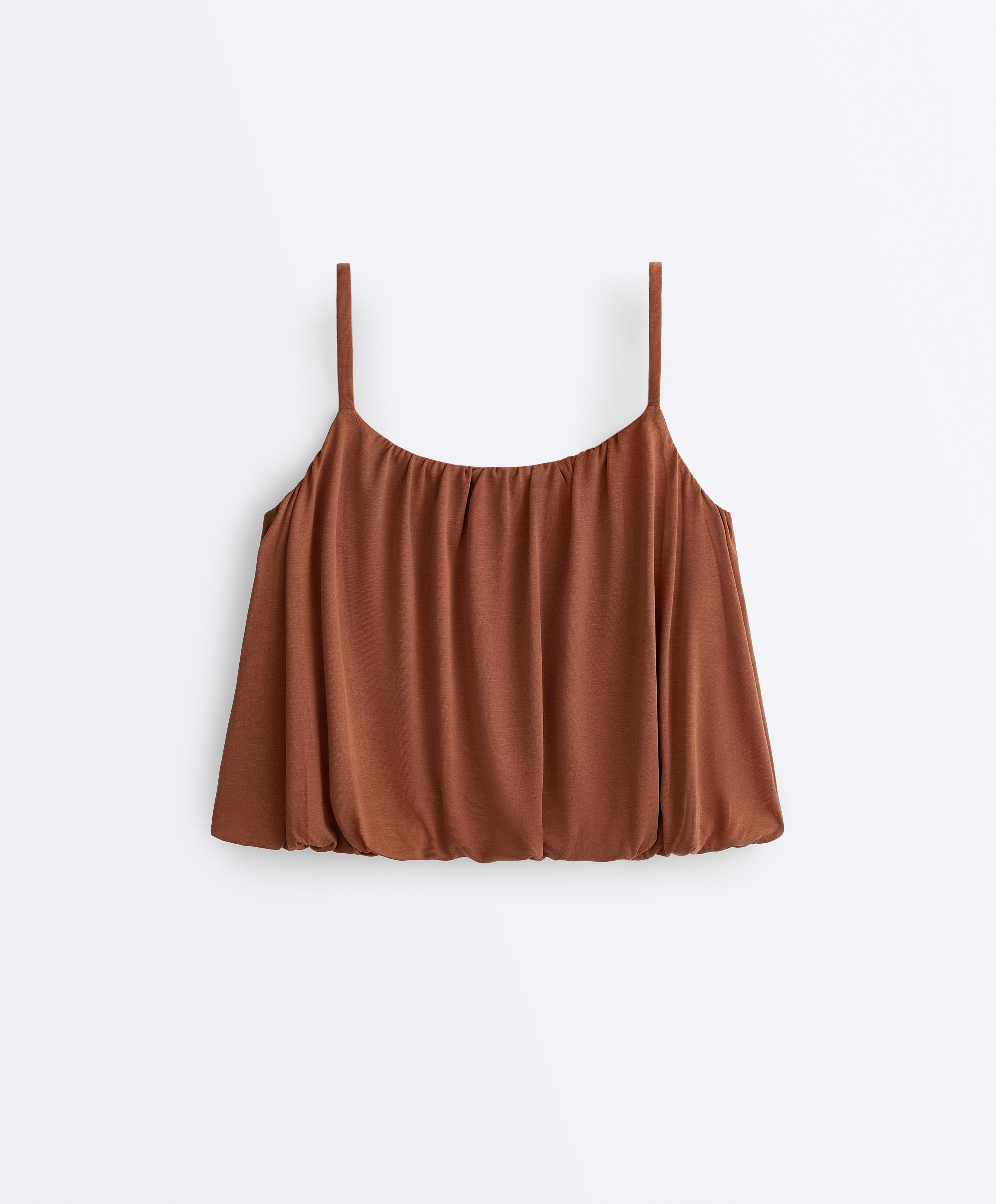 Modal blend strappy top — TERRACOTTA