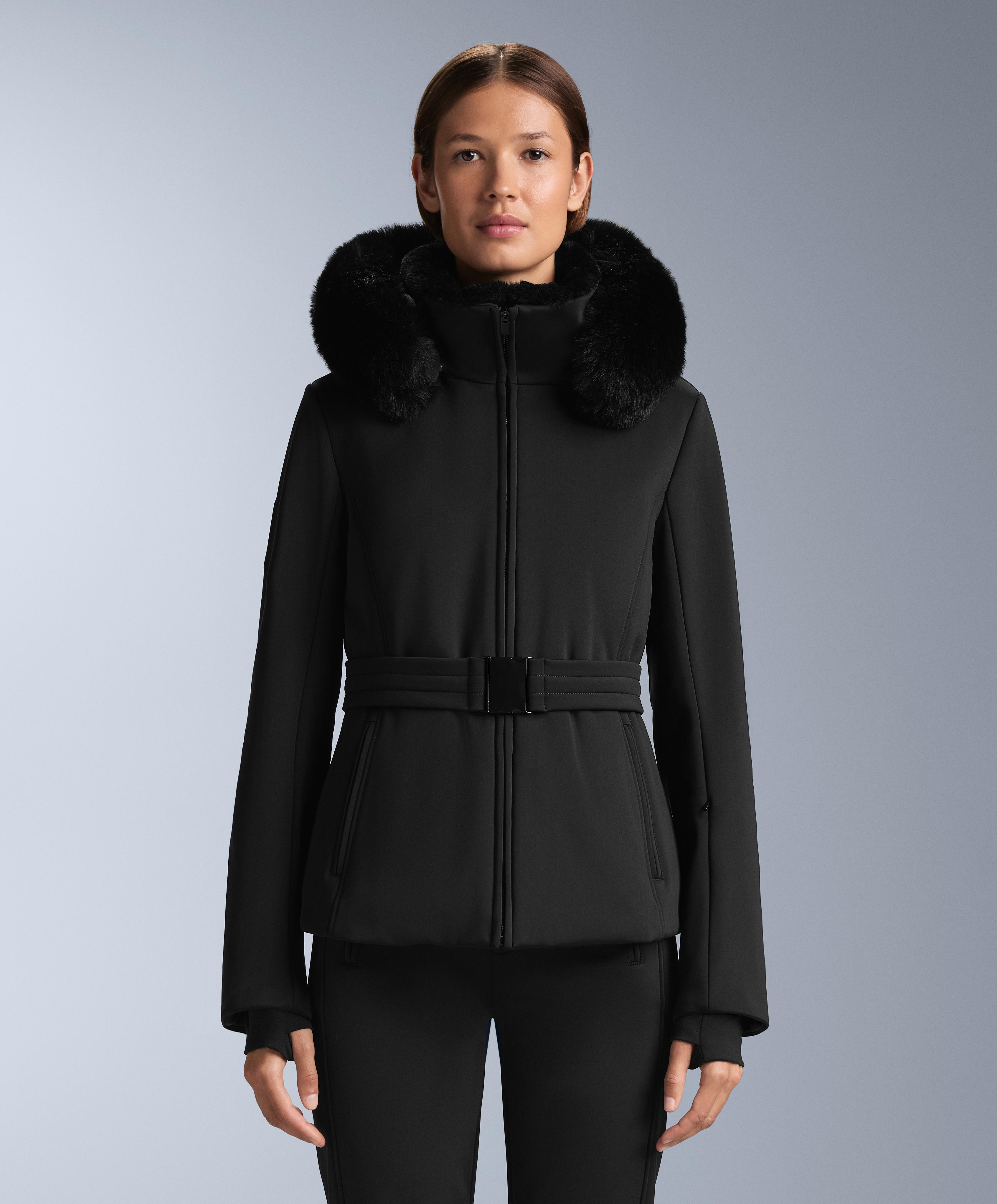 Primaloft® SKI water-resistant super-slim fit jacket — BLACK