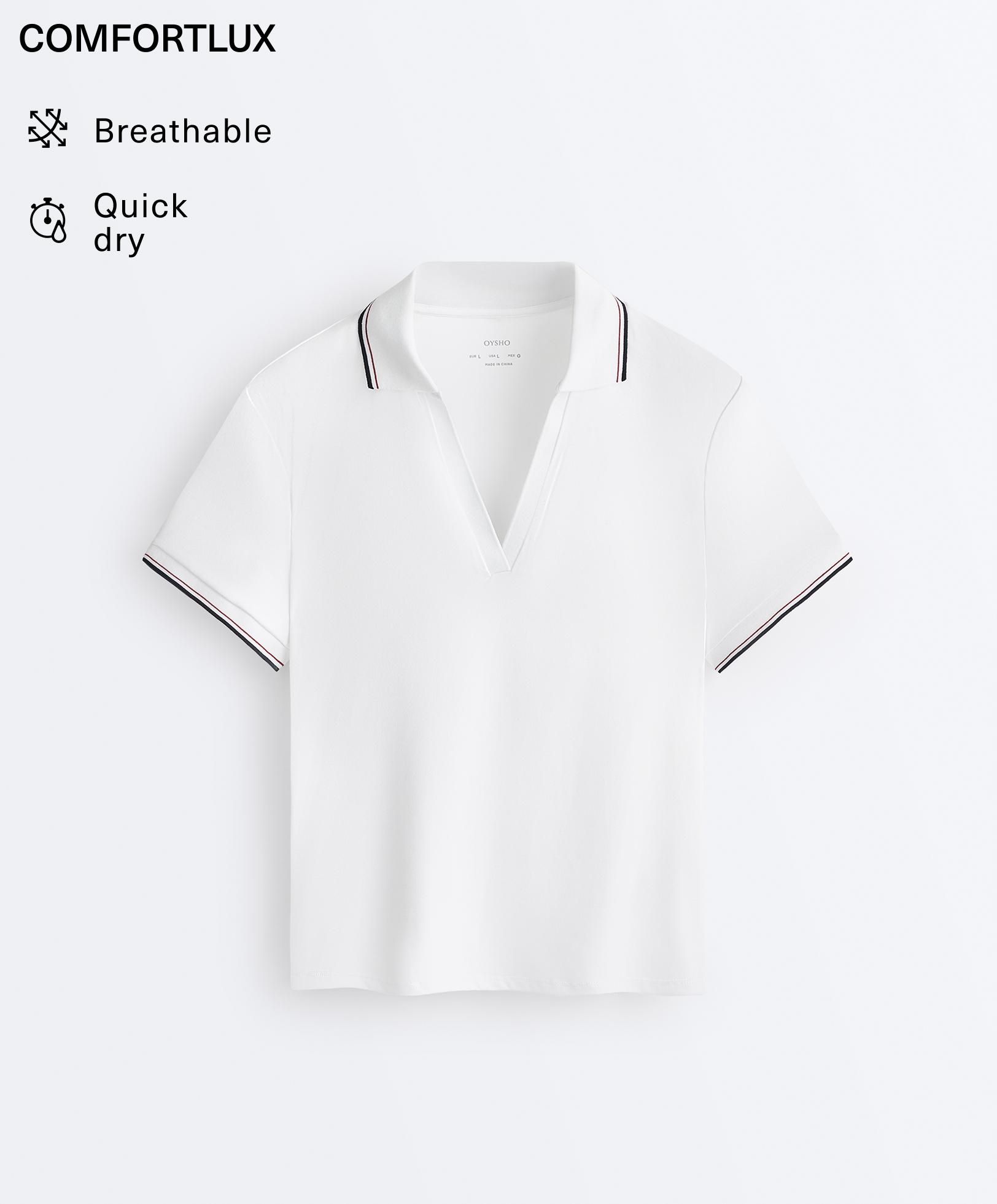 Comfortlux short sleeve polo shirt — WHITE