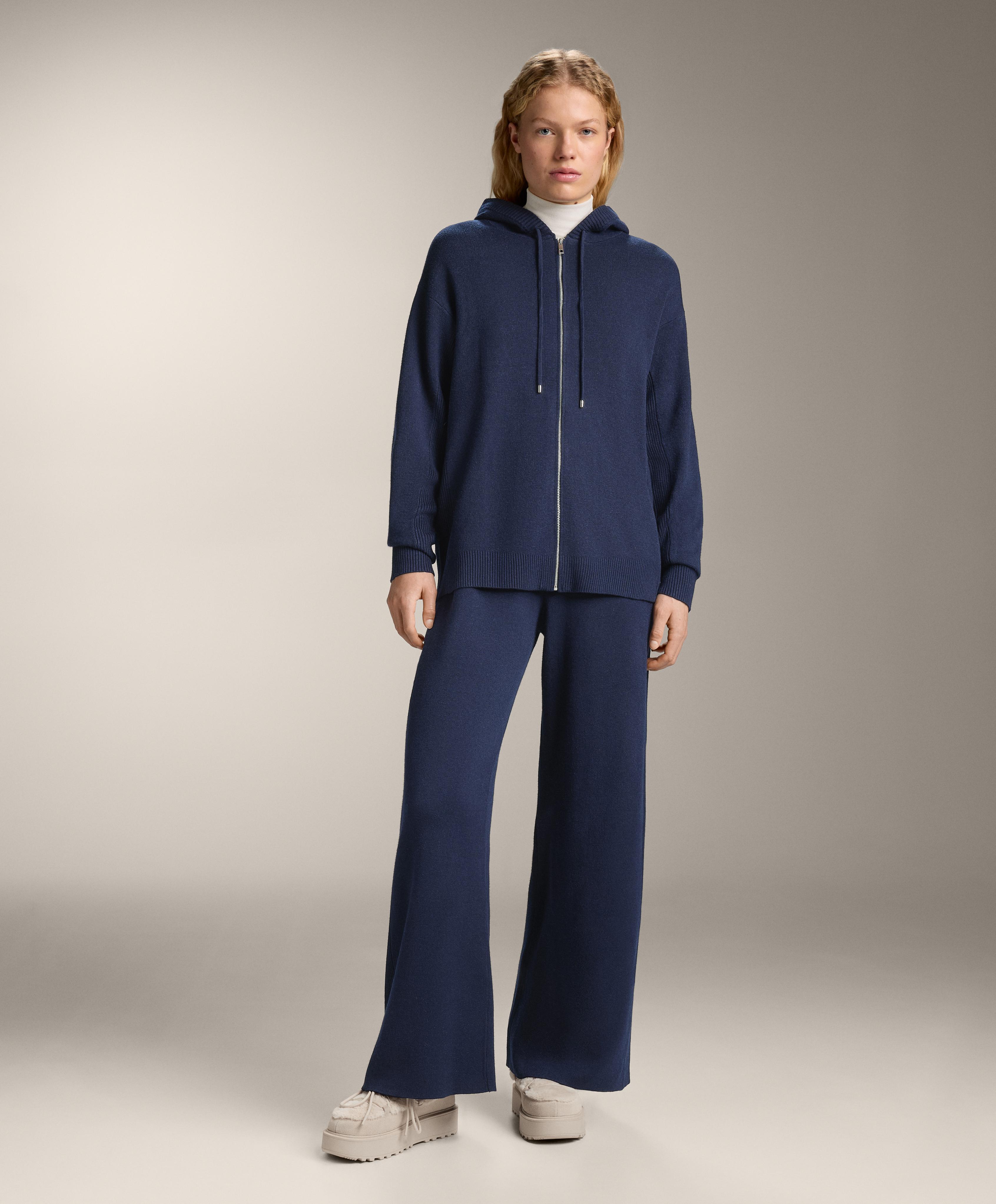 Long knit hooded jacket - Sale