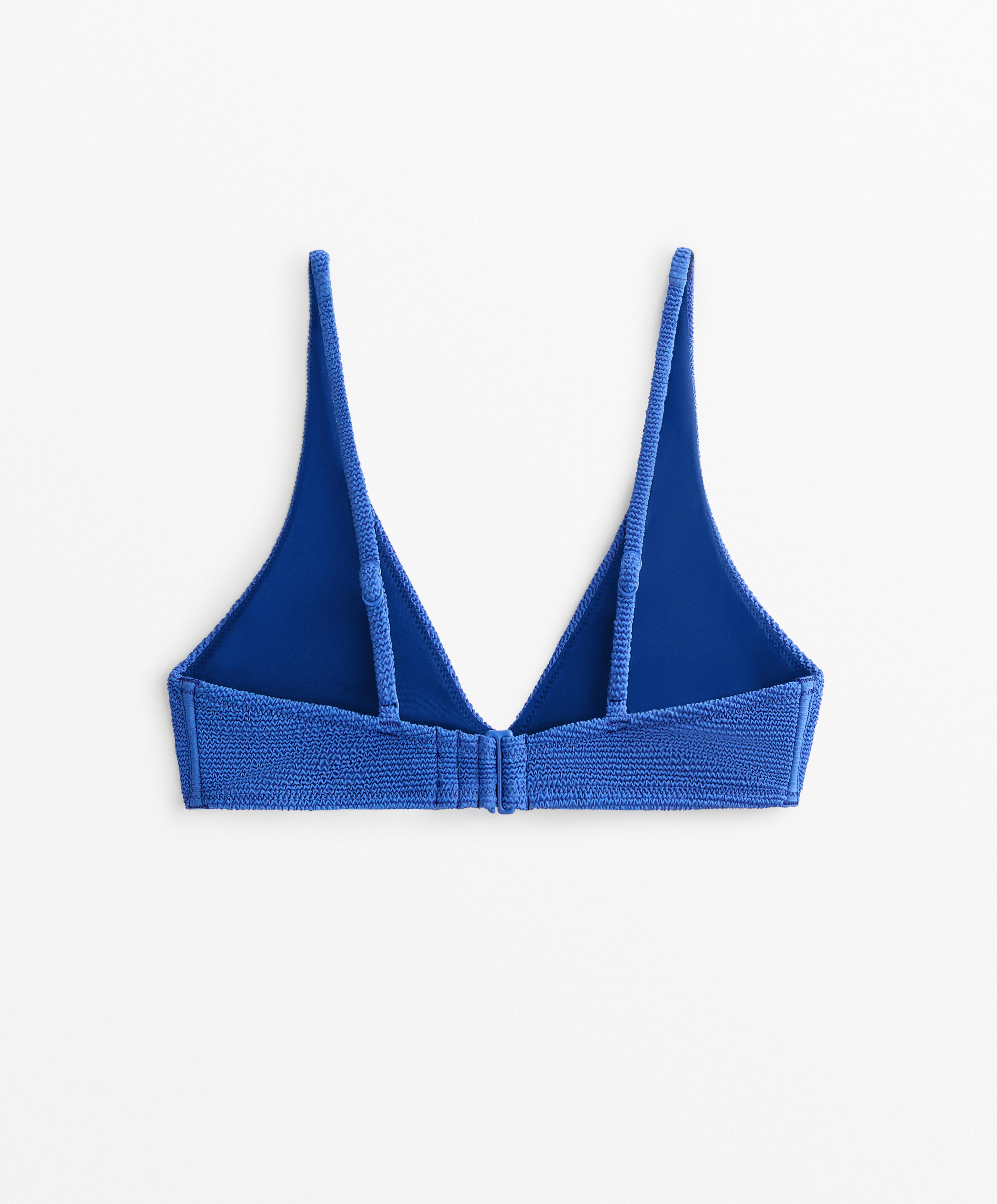 Crinkle halter bikini top
