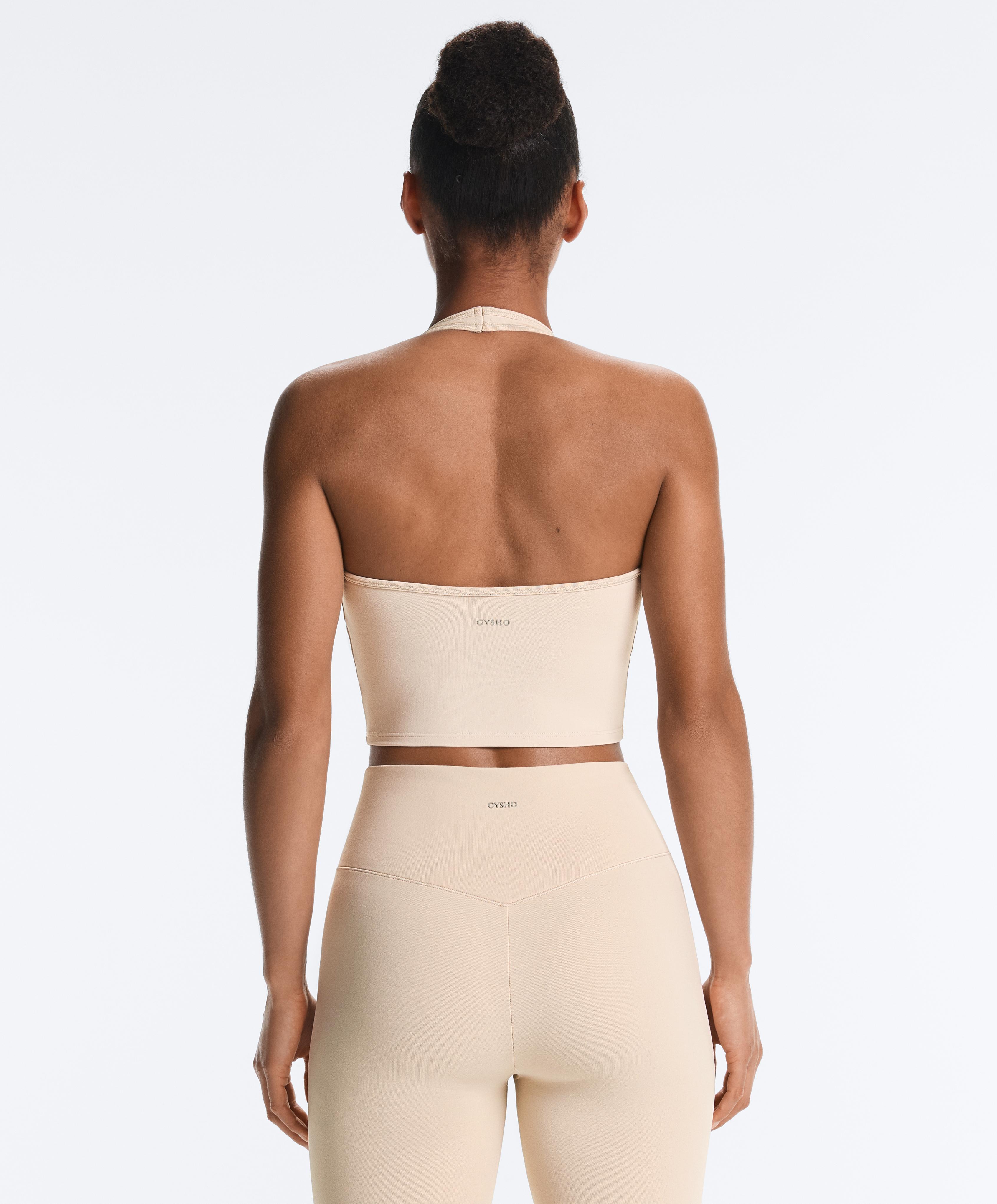 Evermove halter tank top — PALE MINK