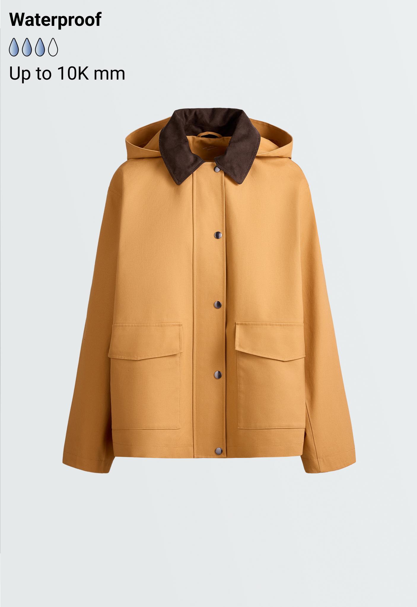 10k waterproof 100% cotton canvas jacket — MUSTARD