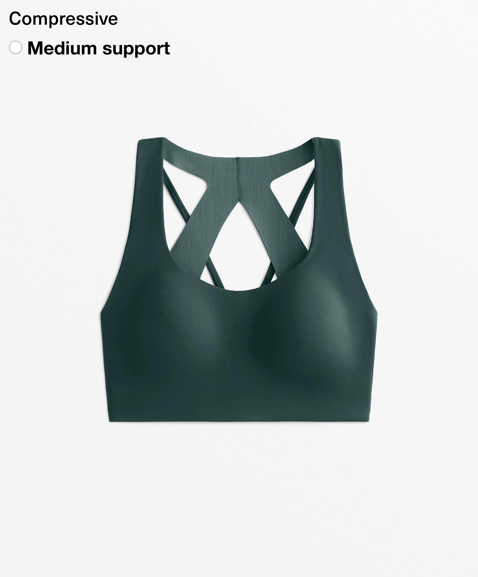 Medium support compressive sports bra