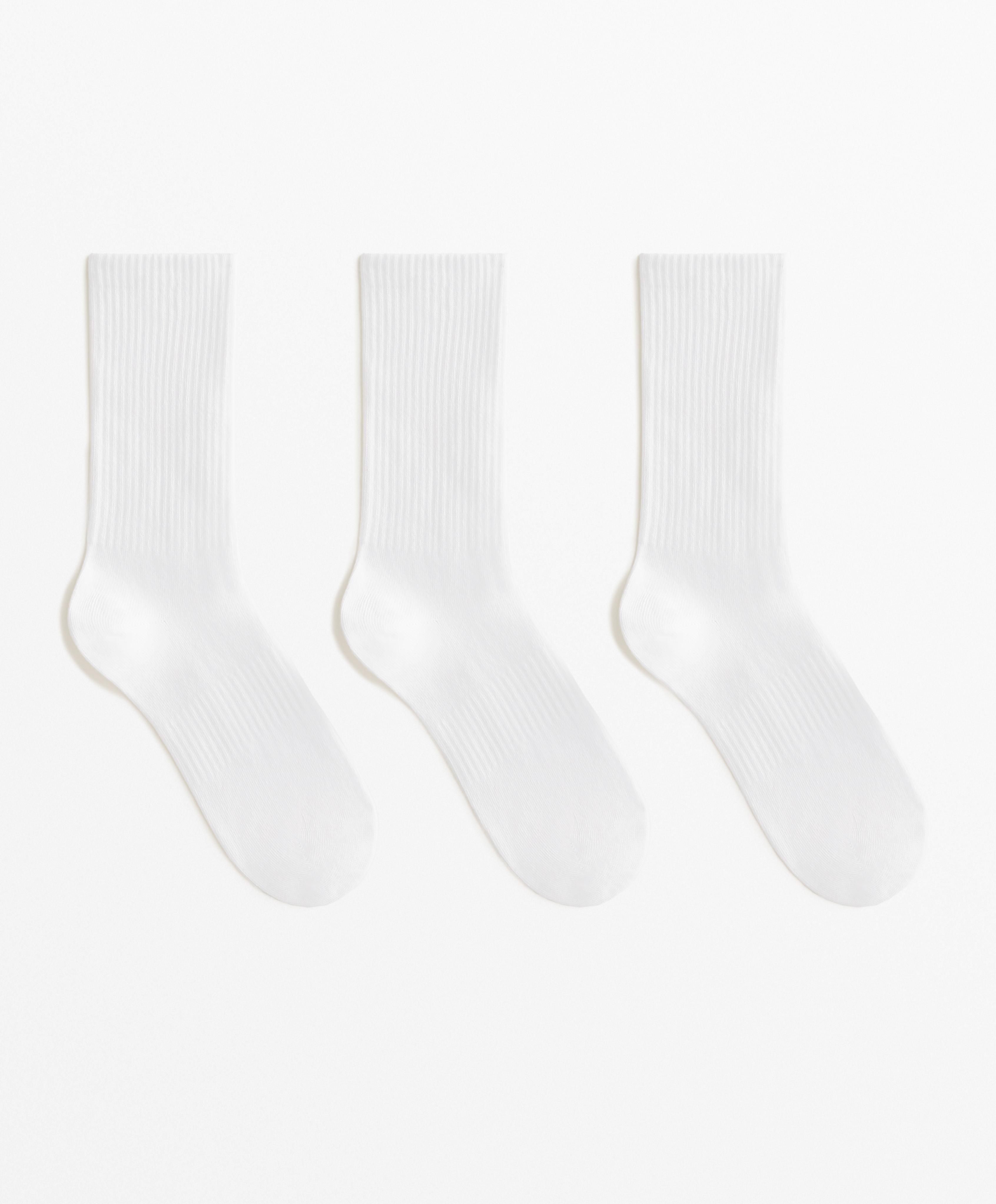 3 pairs of cotton blend classic sports socks