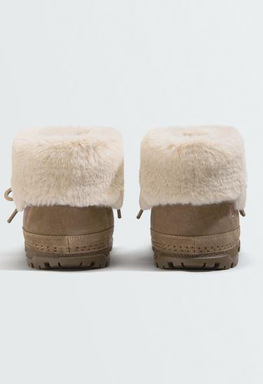 Technical suede lace-up boot — MINK 5