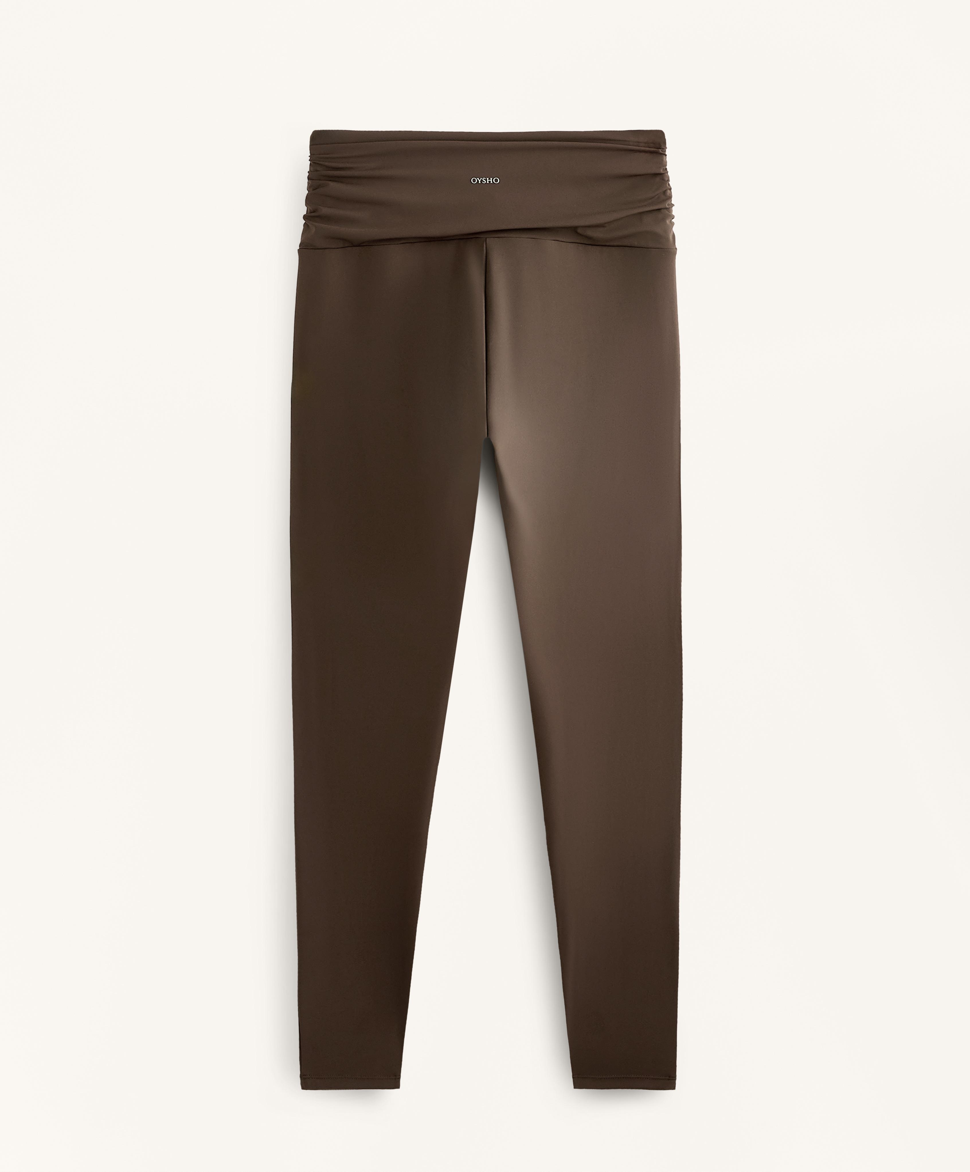Light Touch draped V-cut ankle-length leggings