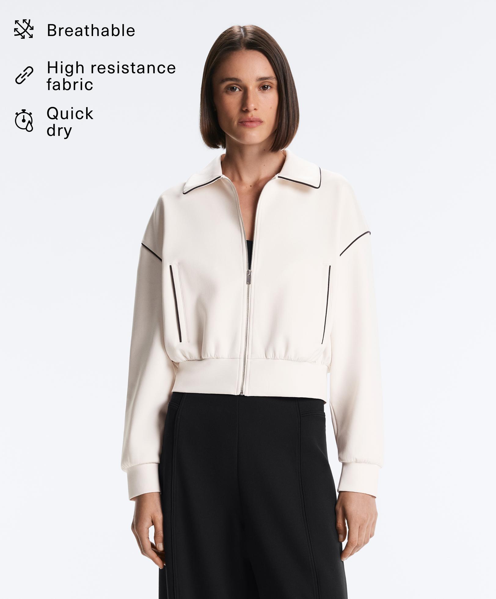 Куртка з ефектом неопрену piping