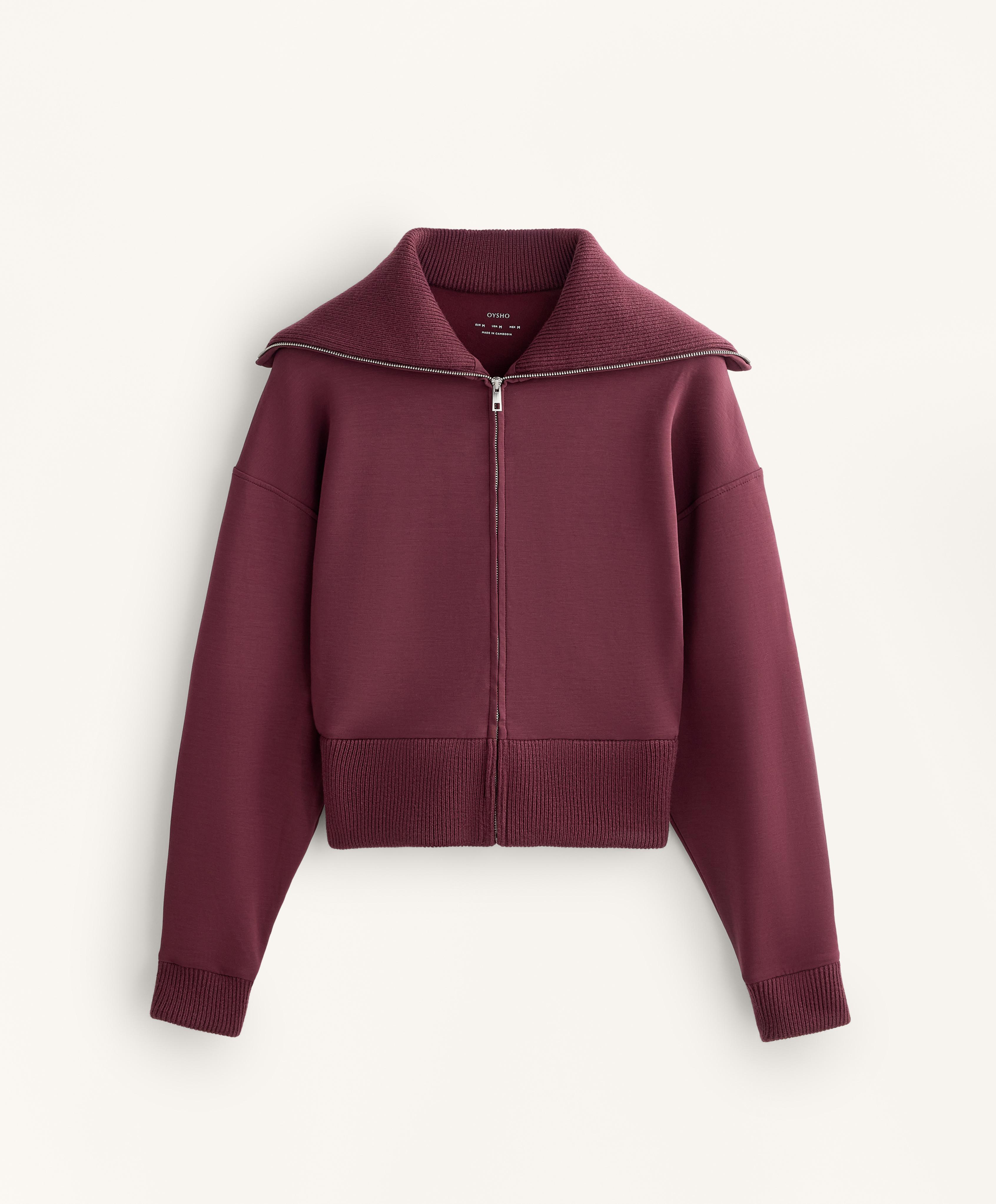 Veste taille ajustée en maille rib avec modal - Soldes