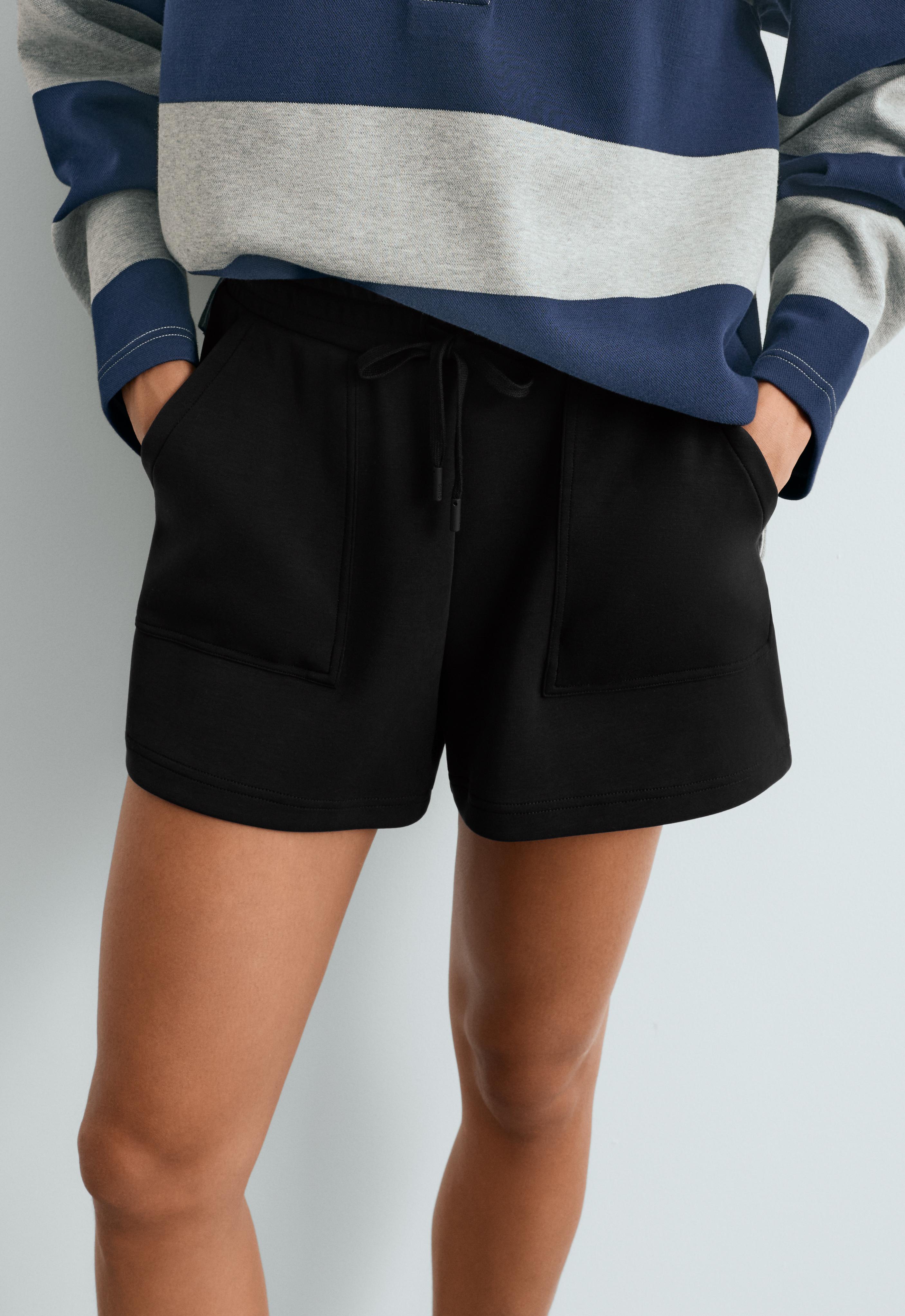 Soft-touch modal shorts — BLACK