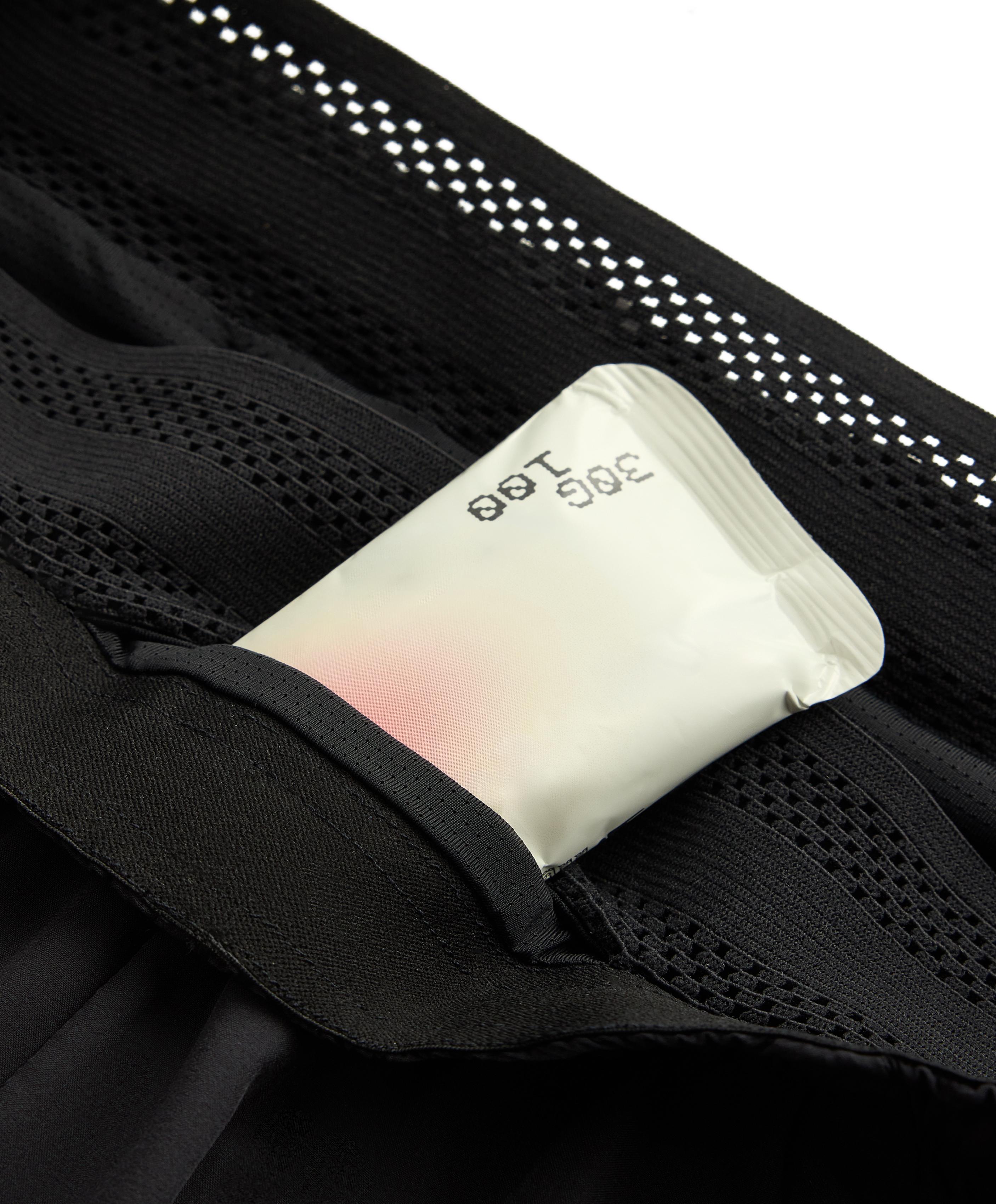 Technical mid rise 2-in-1 shorts — BLACK