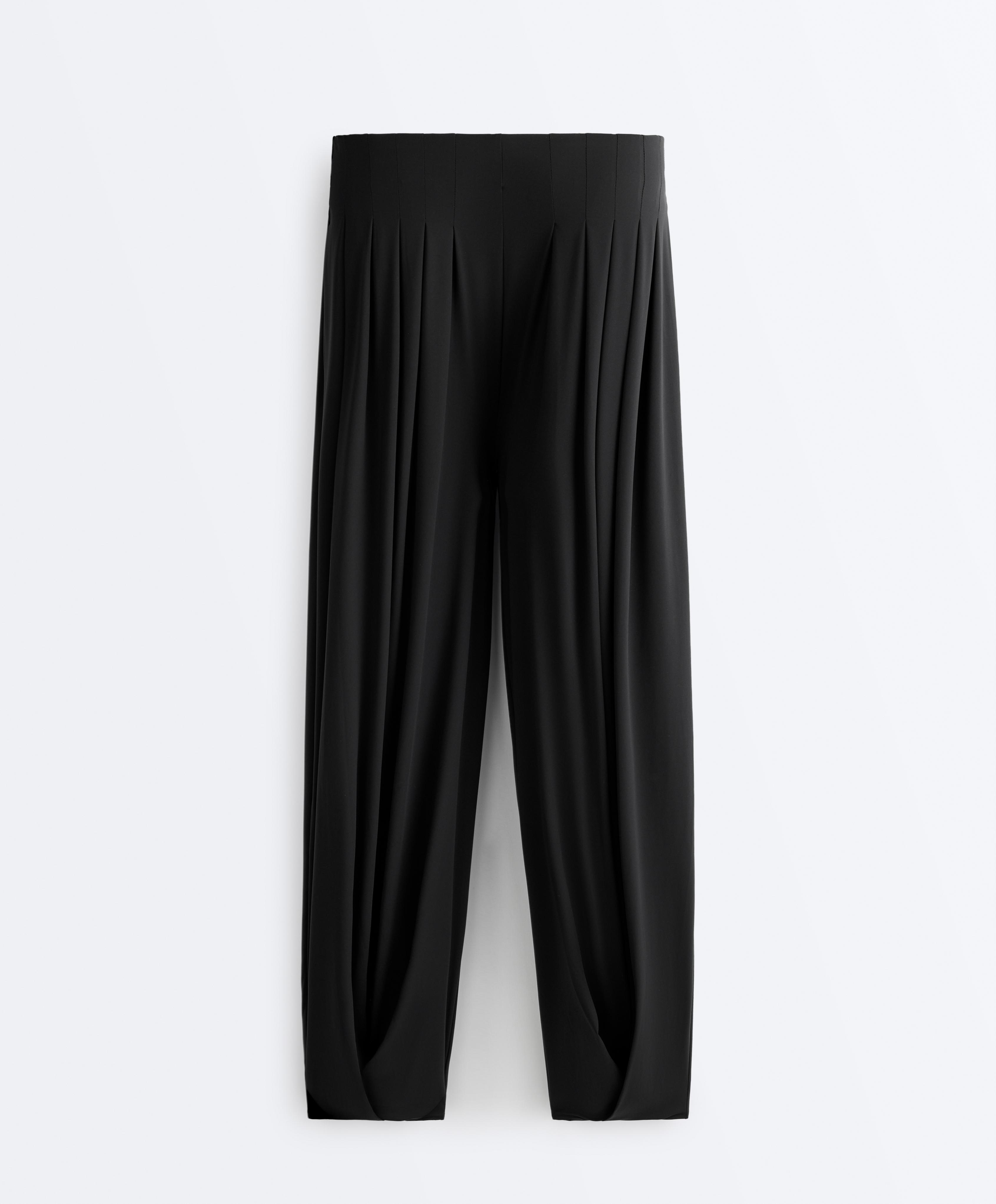 Light Touch long bloomer trousers — BLACK