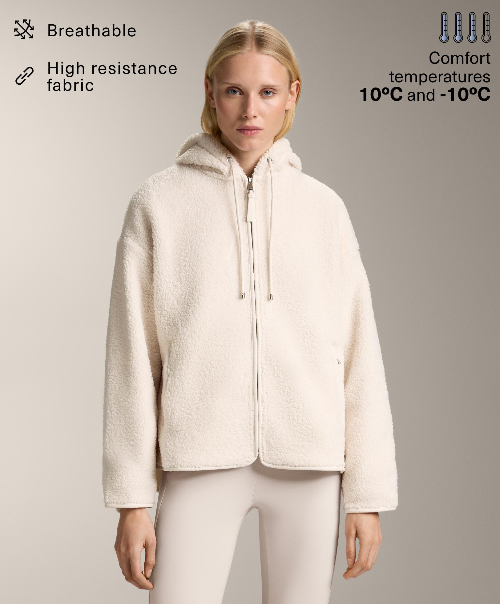 Faux-shearling hooded jacket