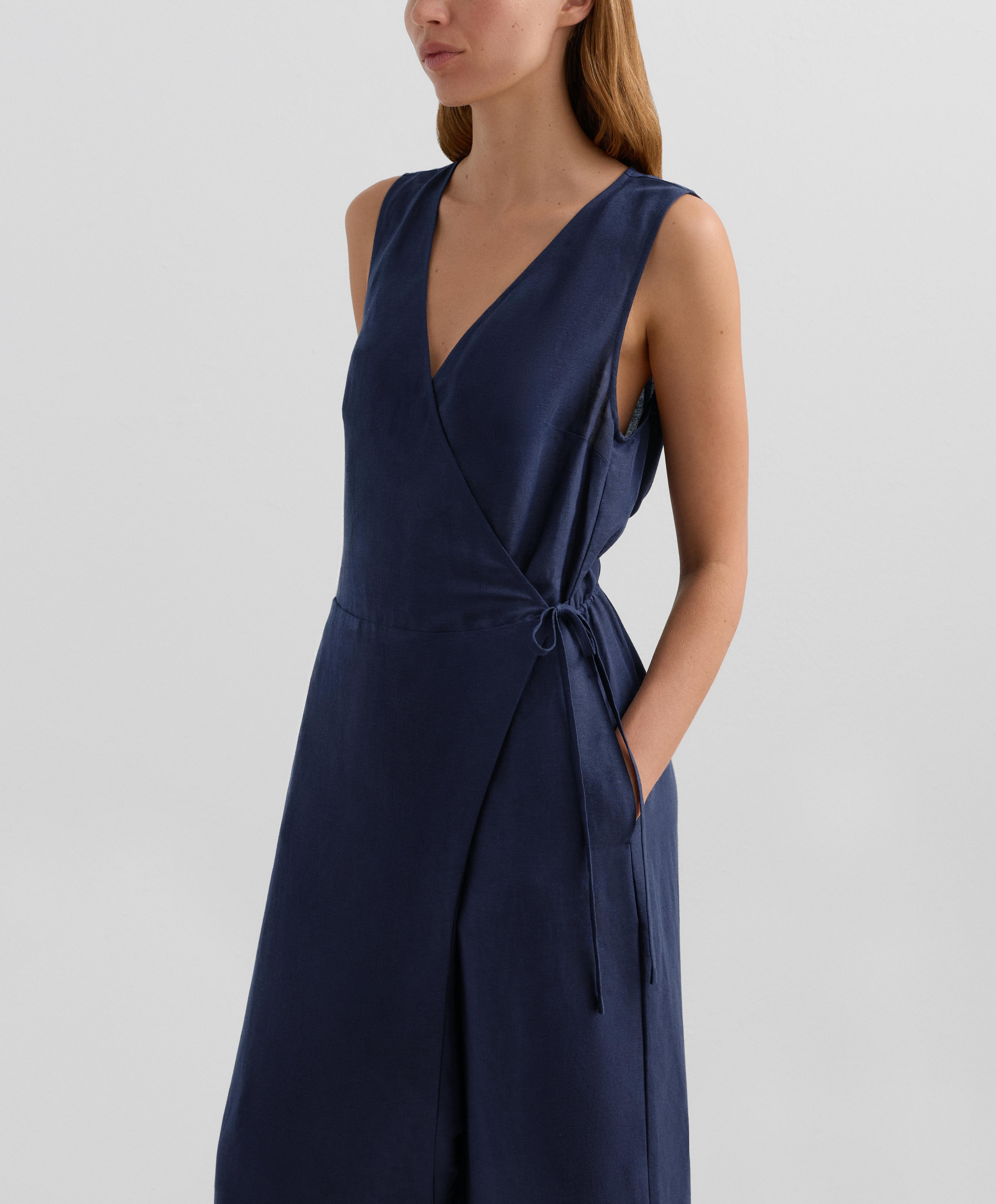 Overall mit überlappender Hose und Leinenanteil - Sale Overall mit überlappender Hose und Leinenanteil - Sale