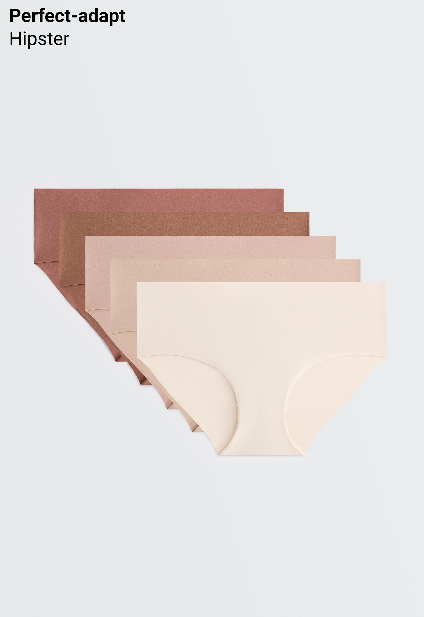 5 invisible polyamide blend hipster briefs
